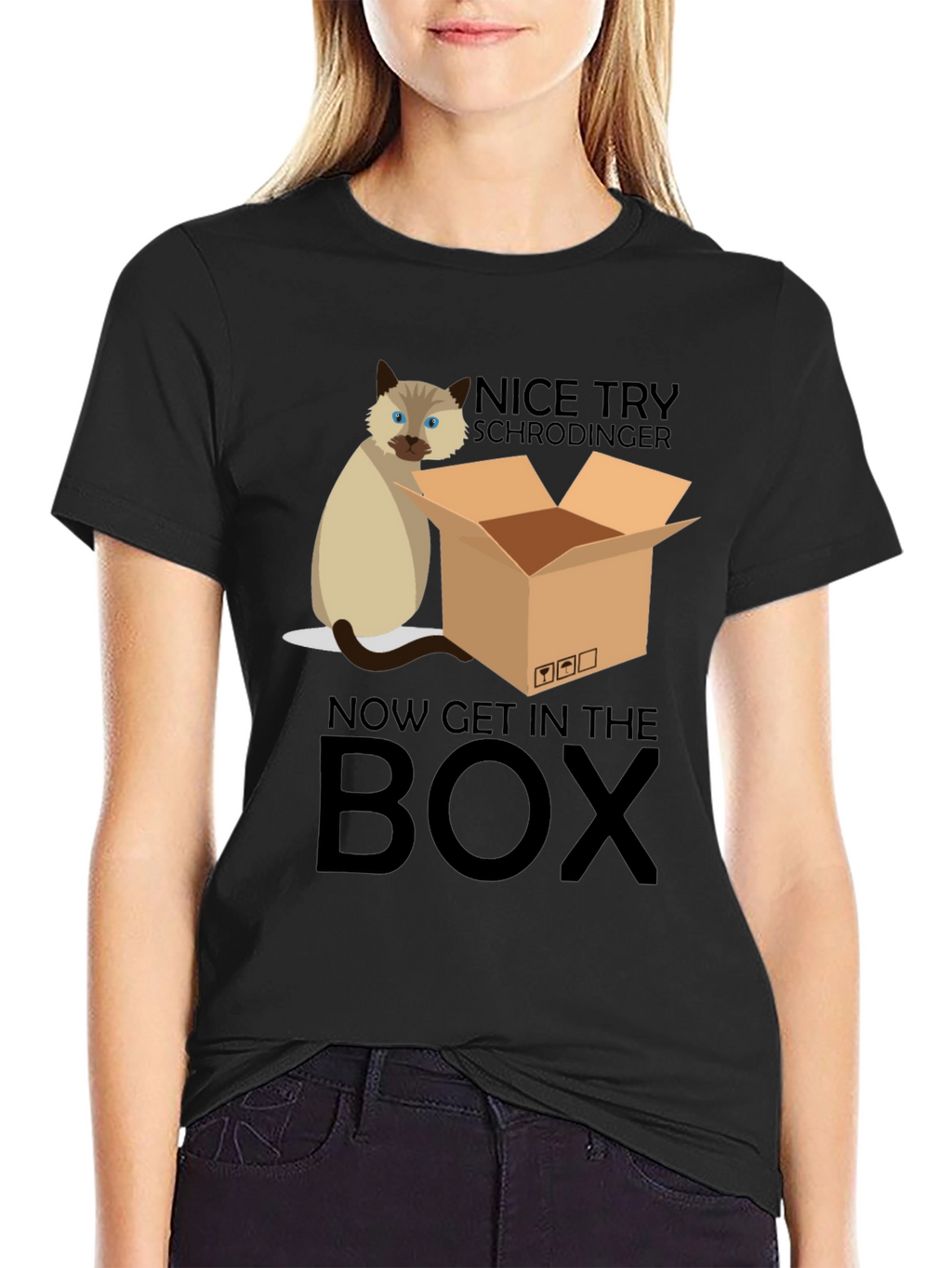 Schrödinger Cat T-Shirt: Now Get In The Box