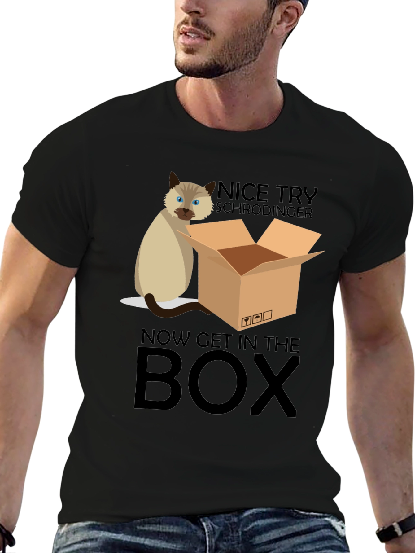 Schrödinger Cat T-Shirt: Now Get In The Box