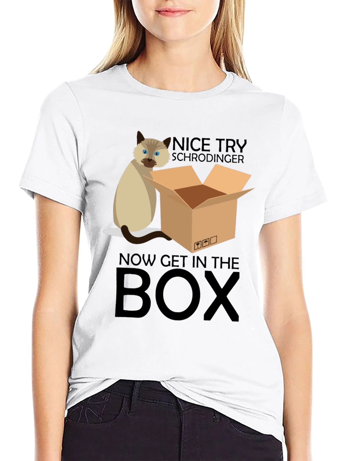 Schrödinger Cat T-Shirt: Now Get In The Box