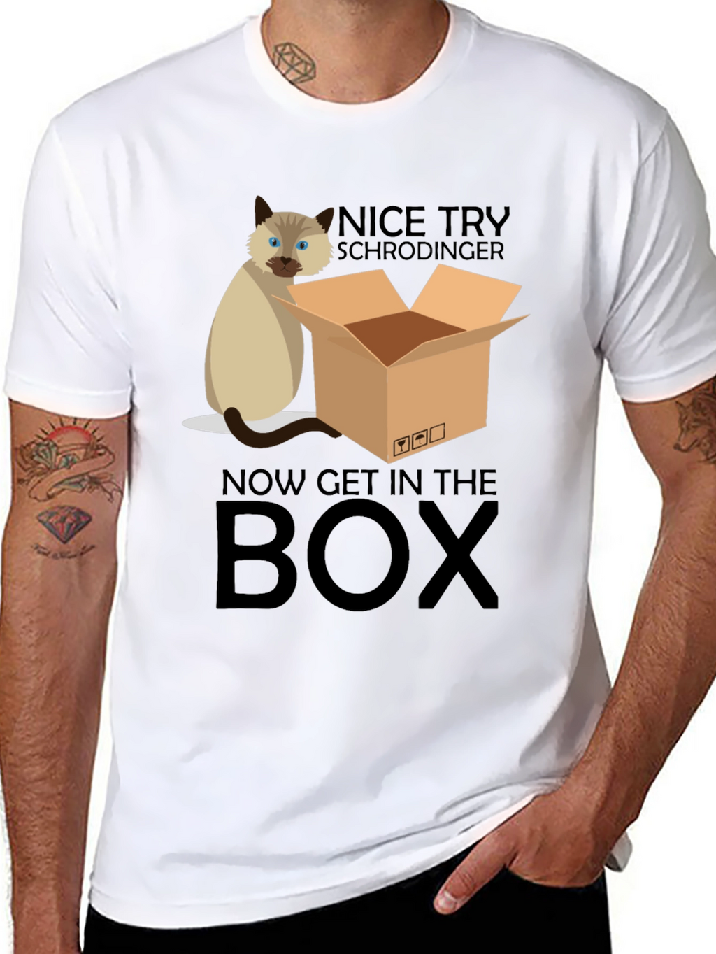 Schrödinger Cat T-Shirt: Now Get In The Box