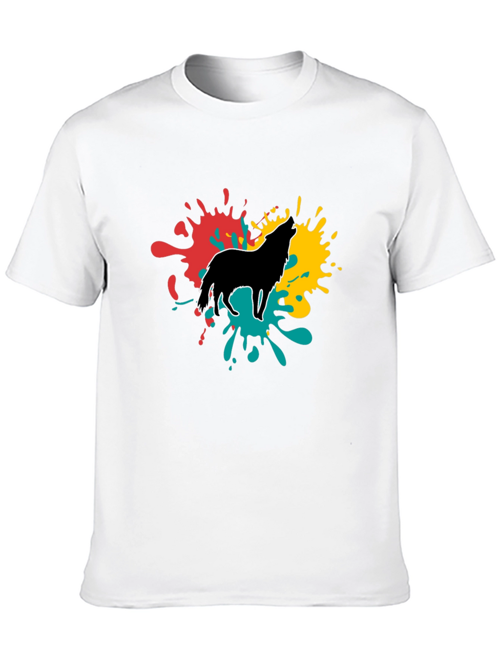 Wolf Splash Graphic Tee - Black