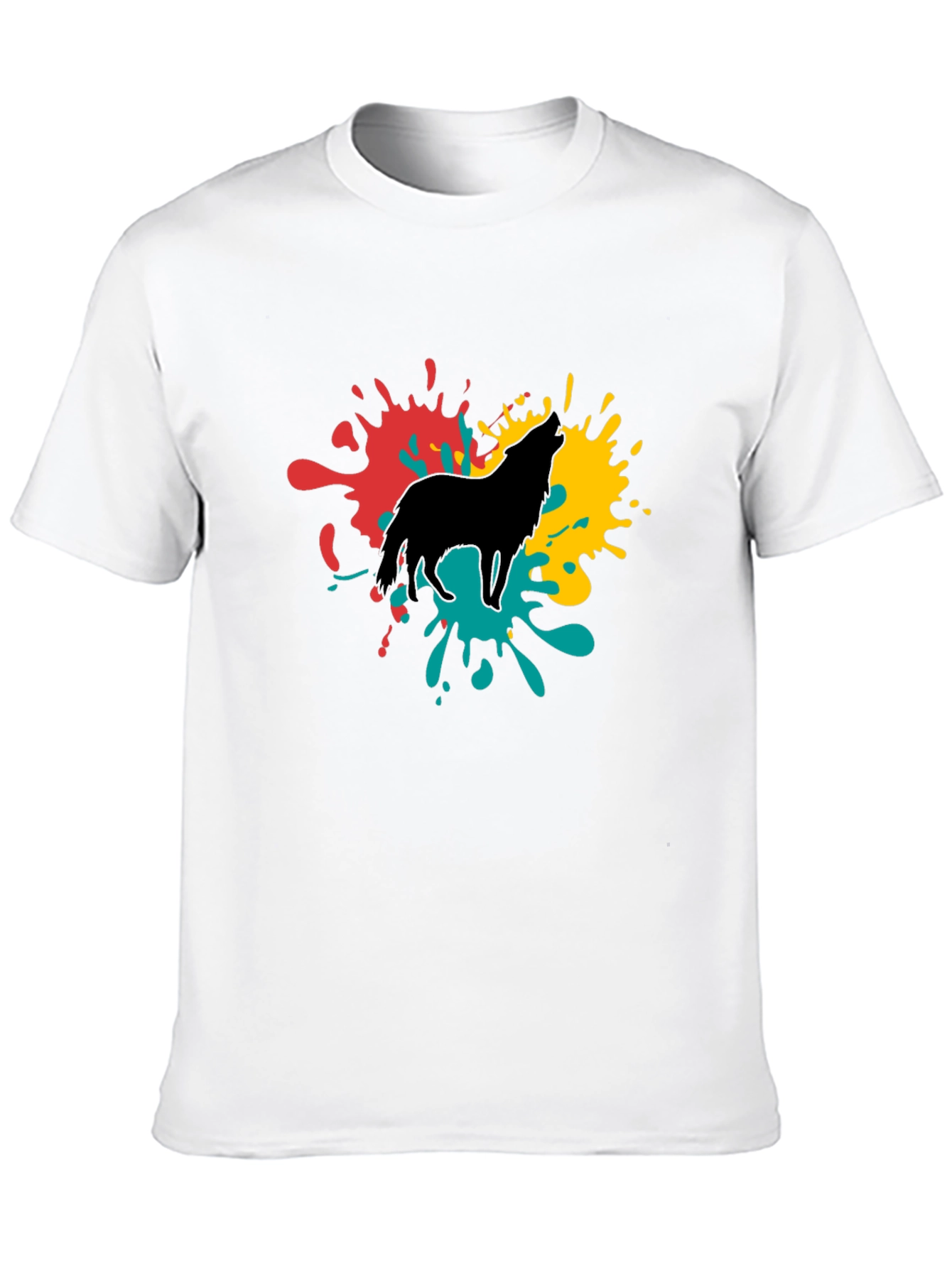 Wolf Splash Graphic Tee - Black