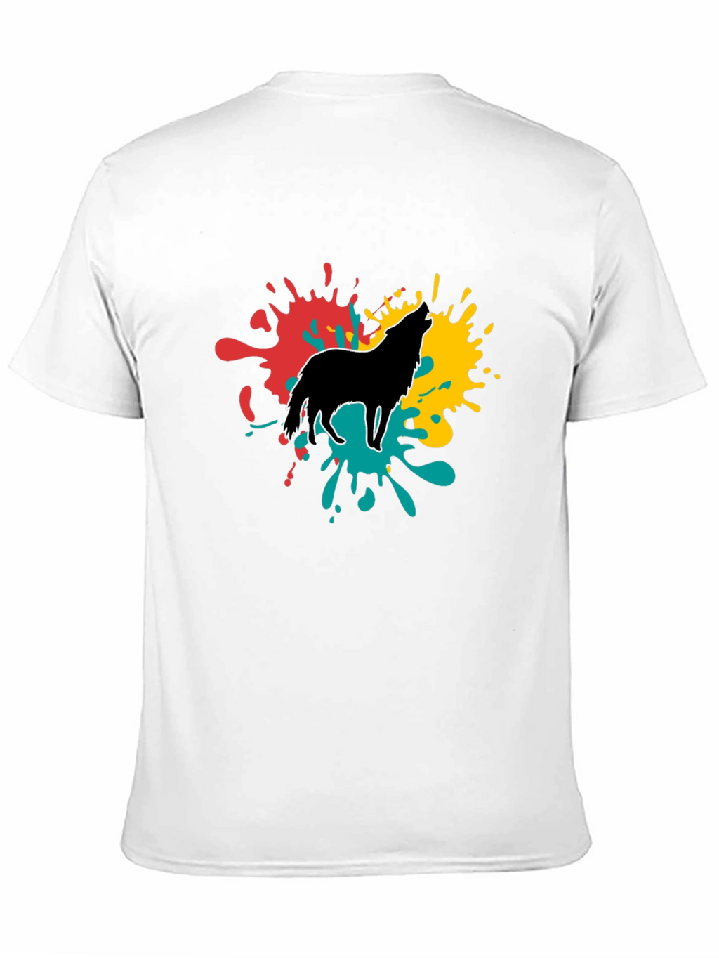 Wolf Splash Graphic Tee - Black