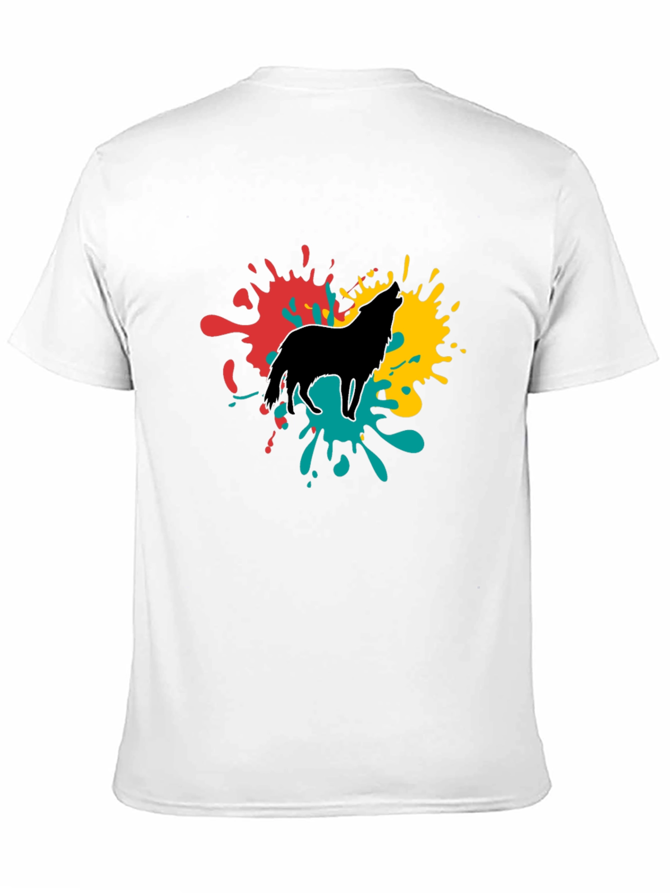 Wolf Splash Graphic Tee - Black