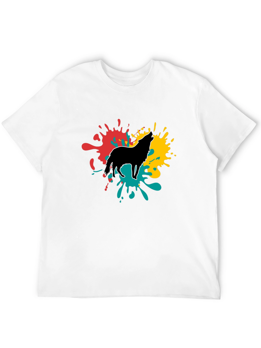 Wolf Splash Graphic Tee - Black