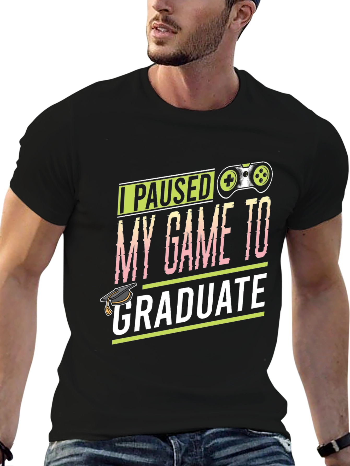 Gamer Graduation T-Shirt - I Paused My Game