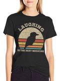 Laughing Bird Retro Graphic Tee - Unisex Cotton T-Shirt