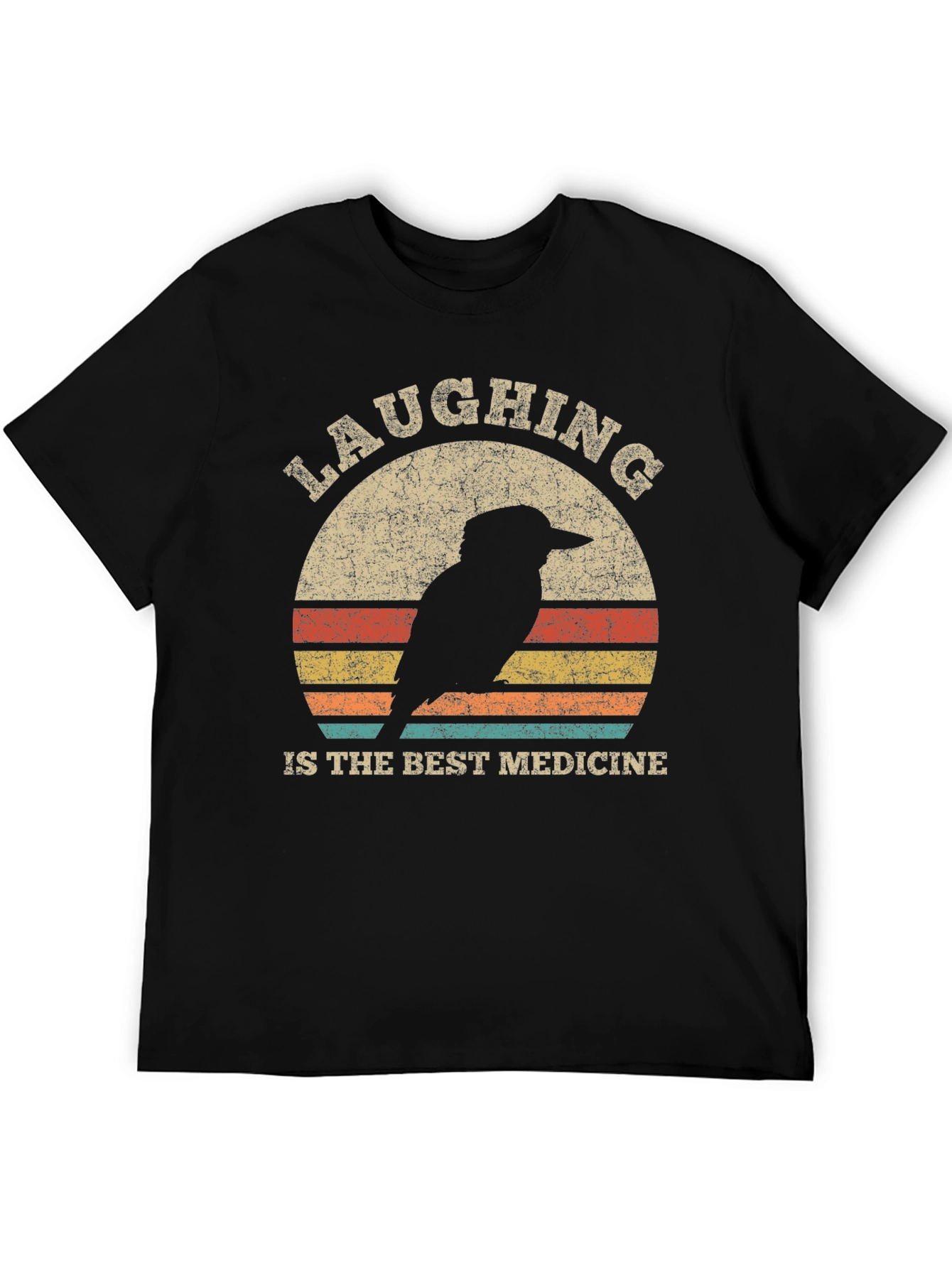 Laughing Bird Retro Graphic Tee - Unisex Cotton T-Shirt