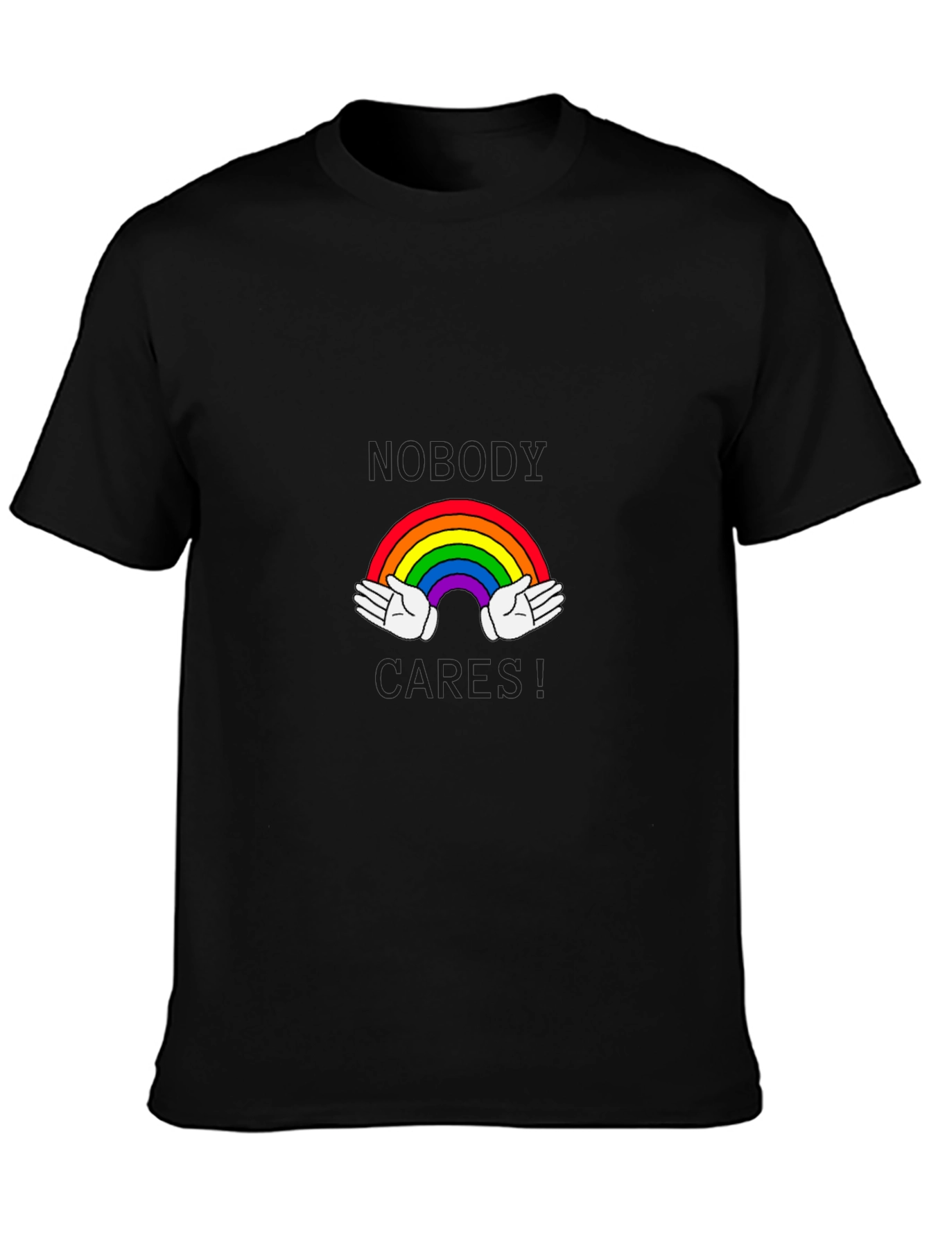 Rainbow Hands Black T-Shirt