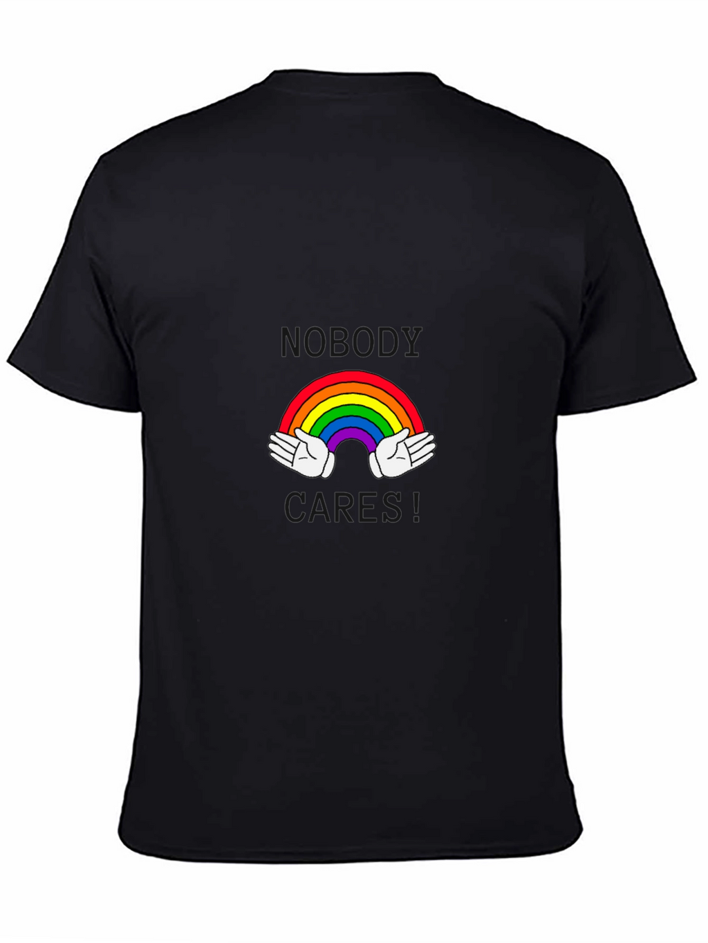 Rainbow Hands Black T-Shirt