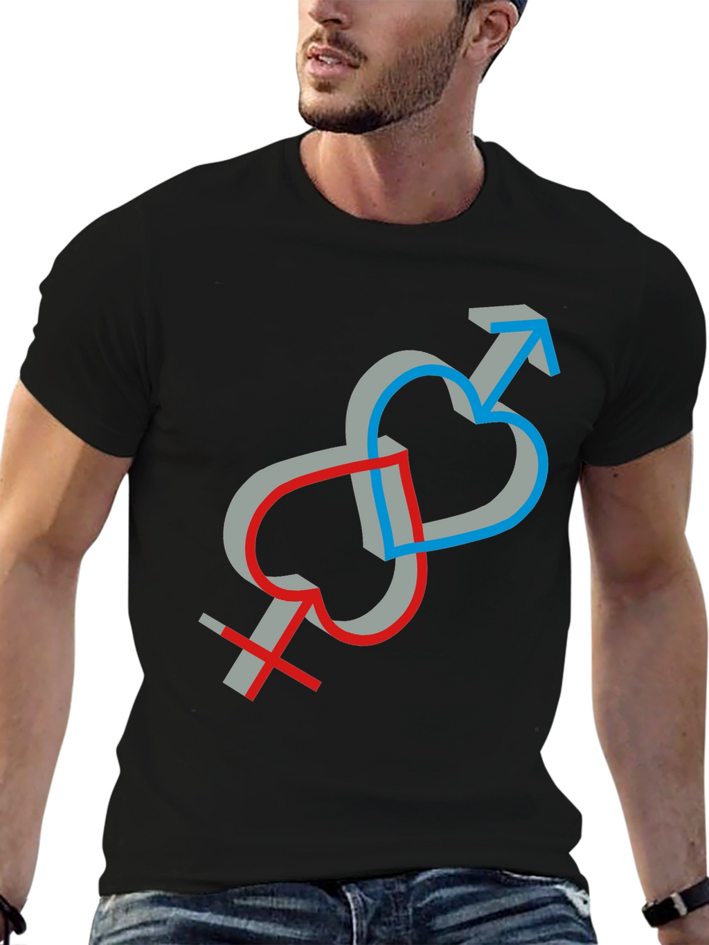 Symbolic Love Intertwined Unisex T-Shirt