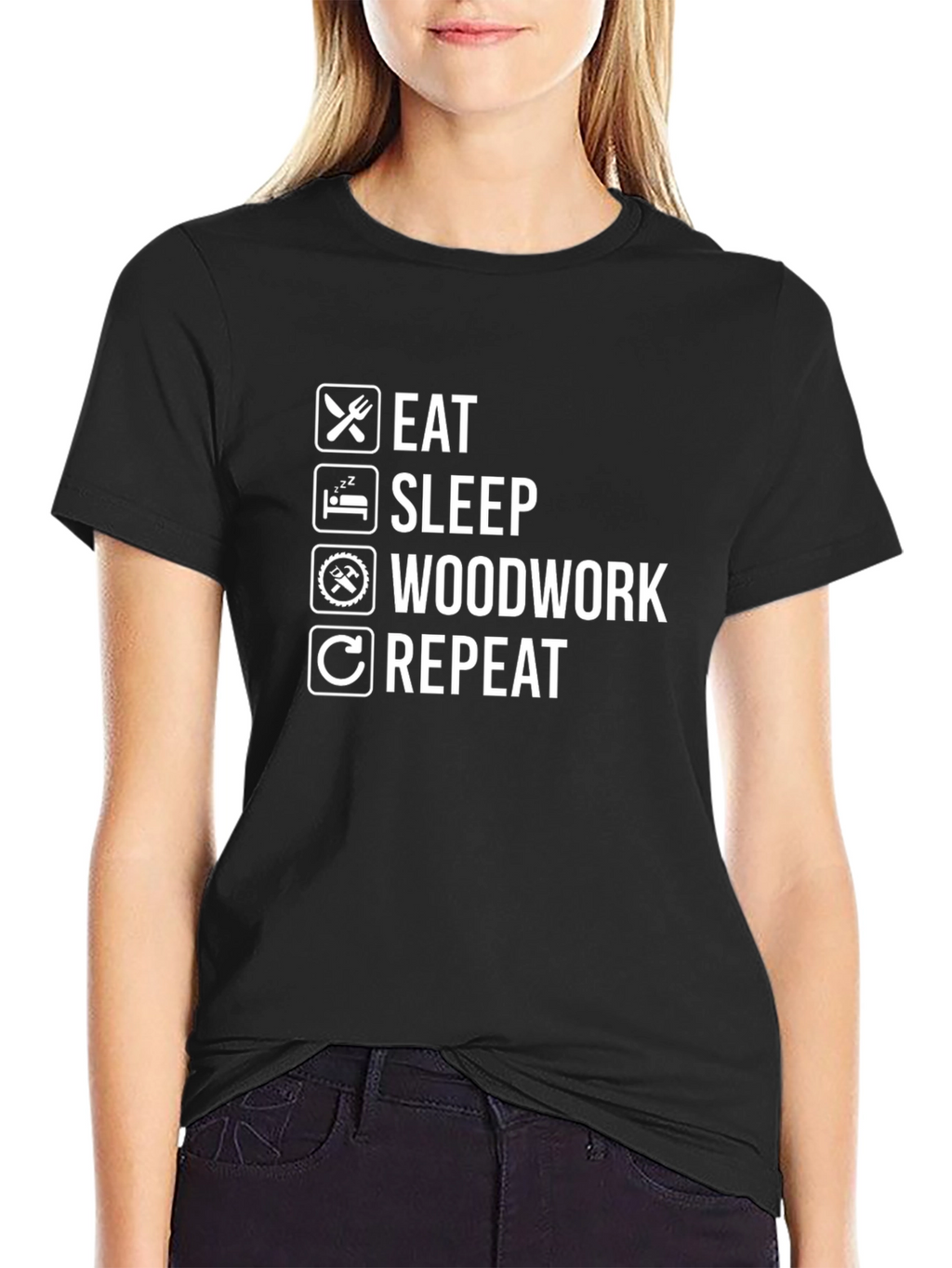 Eat Sleep Woodwork Repeat T-Shirt