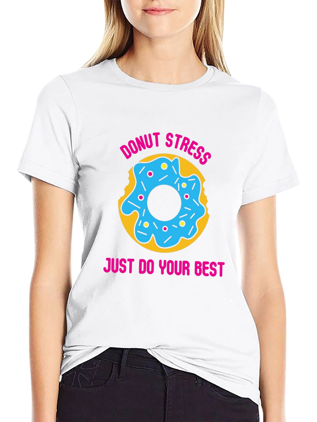 Donut Stress T-Shirt Funny Motivational Shirt