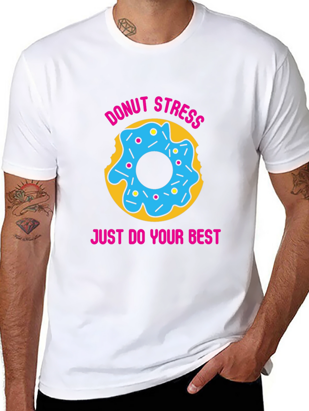 Donut Stress T-Shirt Funny Motivational Shirt