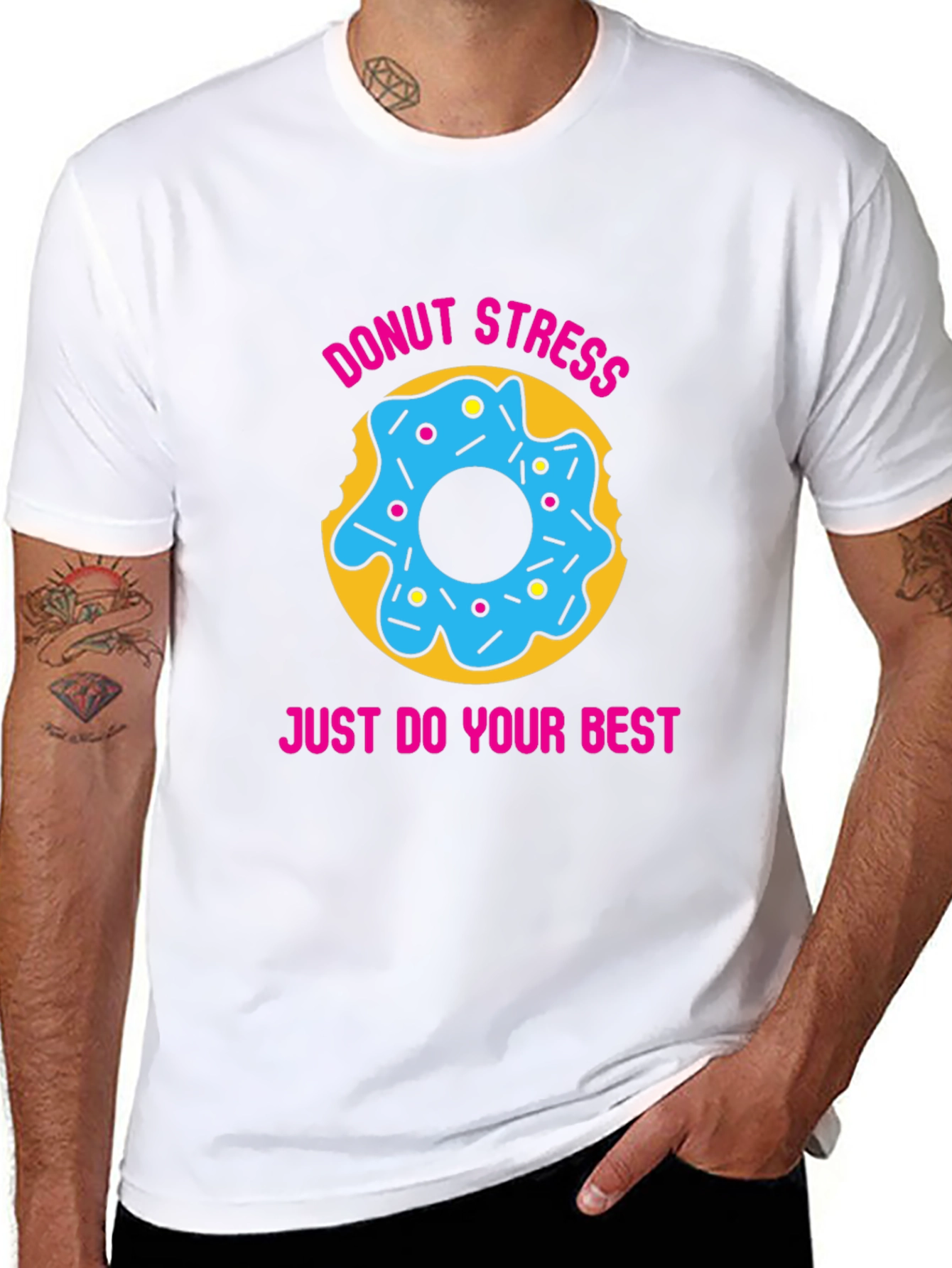 Donut Stress T-Shirt Funny Motivational Shirt