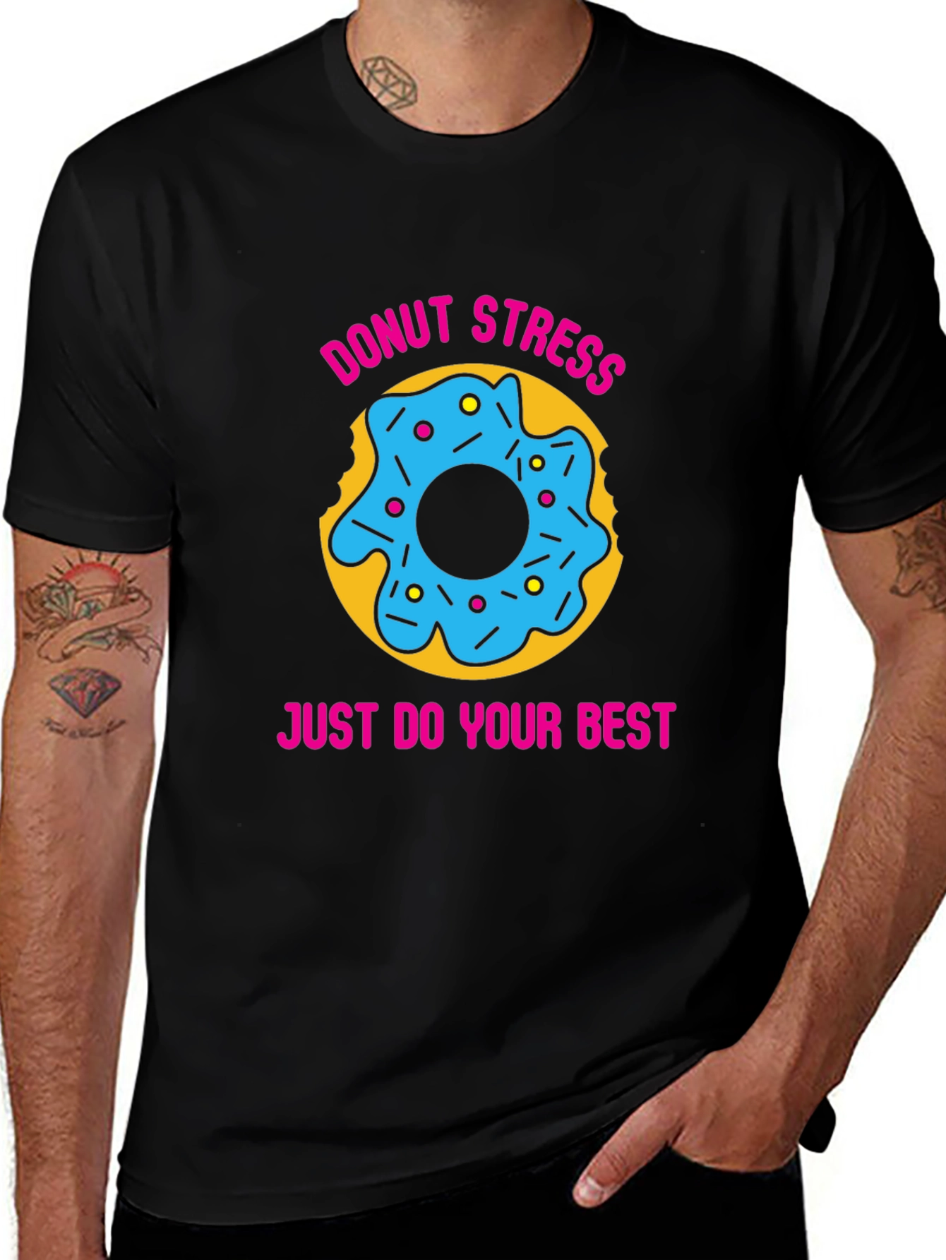 Donut Stress T-Shirt Funny Motivational Shirt