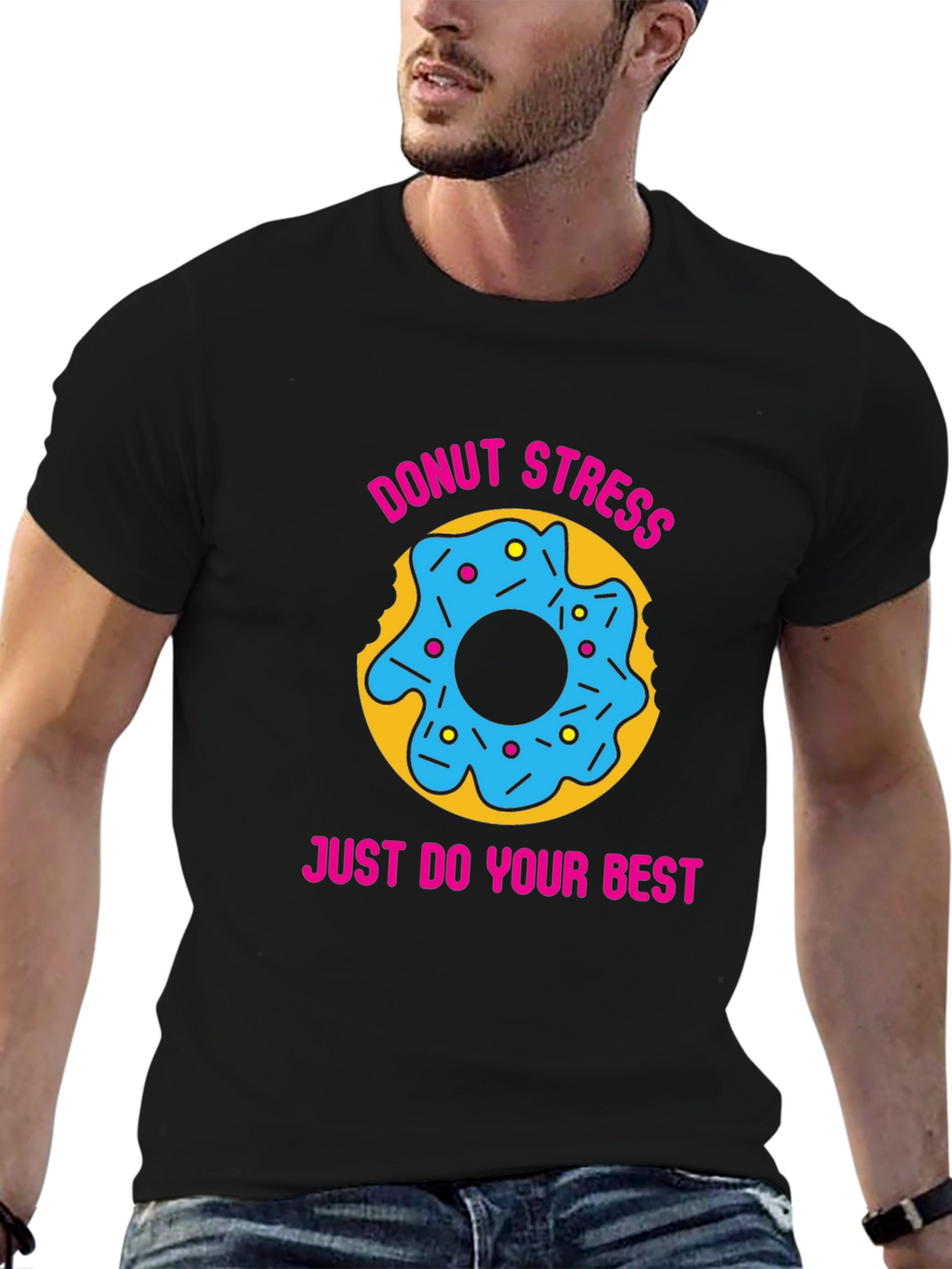 Donut Stress T-Shirt Funny Motivational Shirt