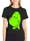 Cute Green Dino T-Shirt - Coffee Lover