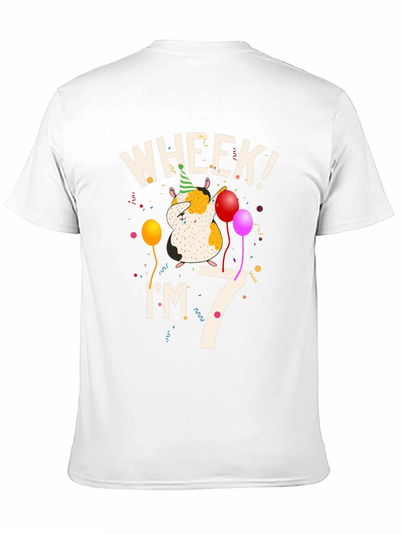 Wheek Im 7 Guinea Pig Birthday T-Shirt