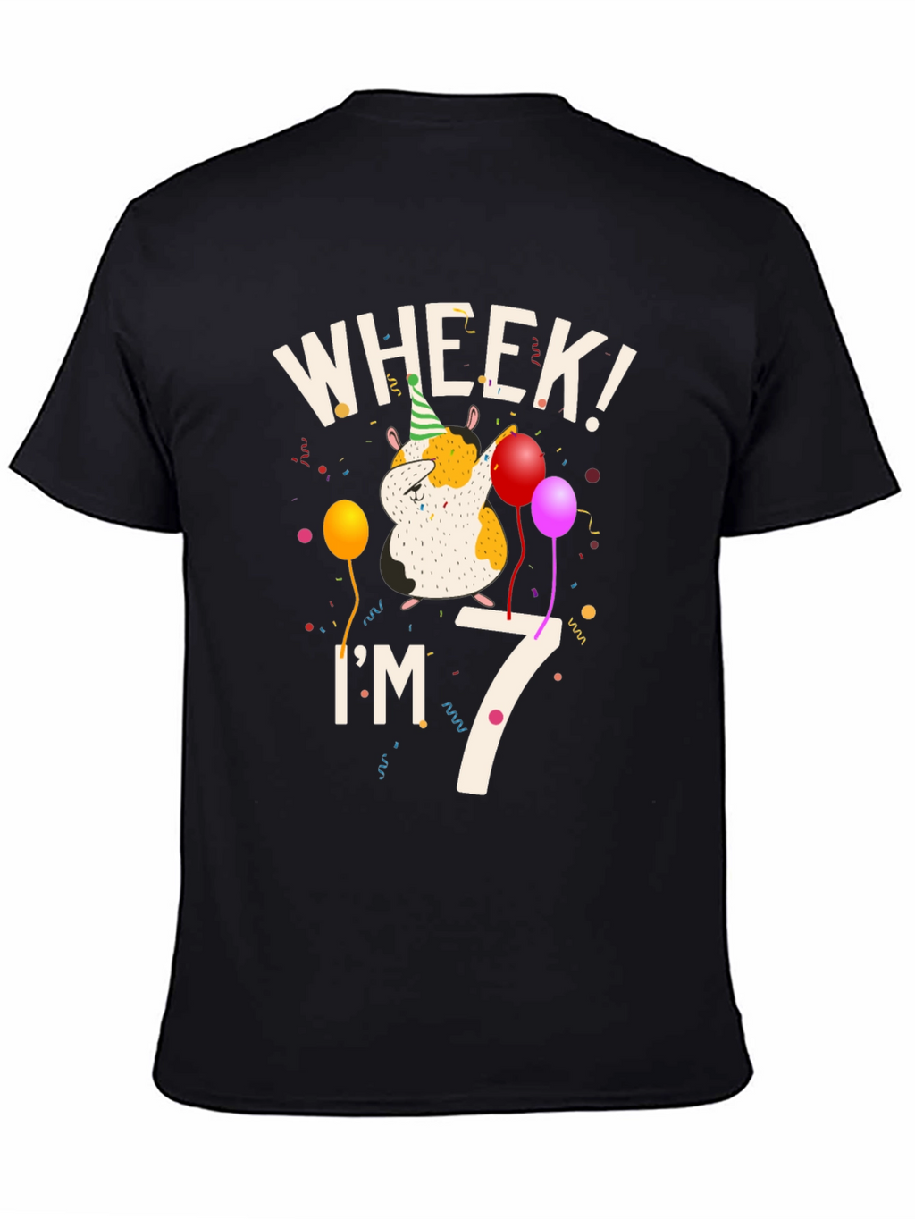 Wheek Im 7 Guinea Pig Birthday T-Shirt