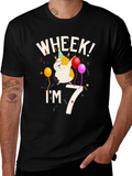 Wheek Im 7 Guinea Pig Birthday T-Shirt