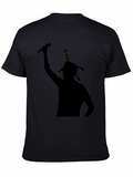 Black T-Shirt Silhouette Musician Graphic Tee