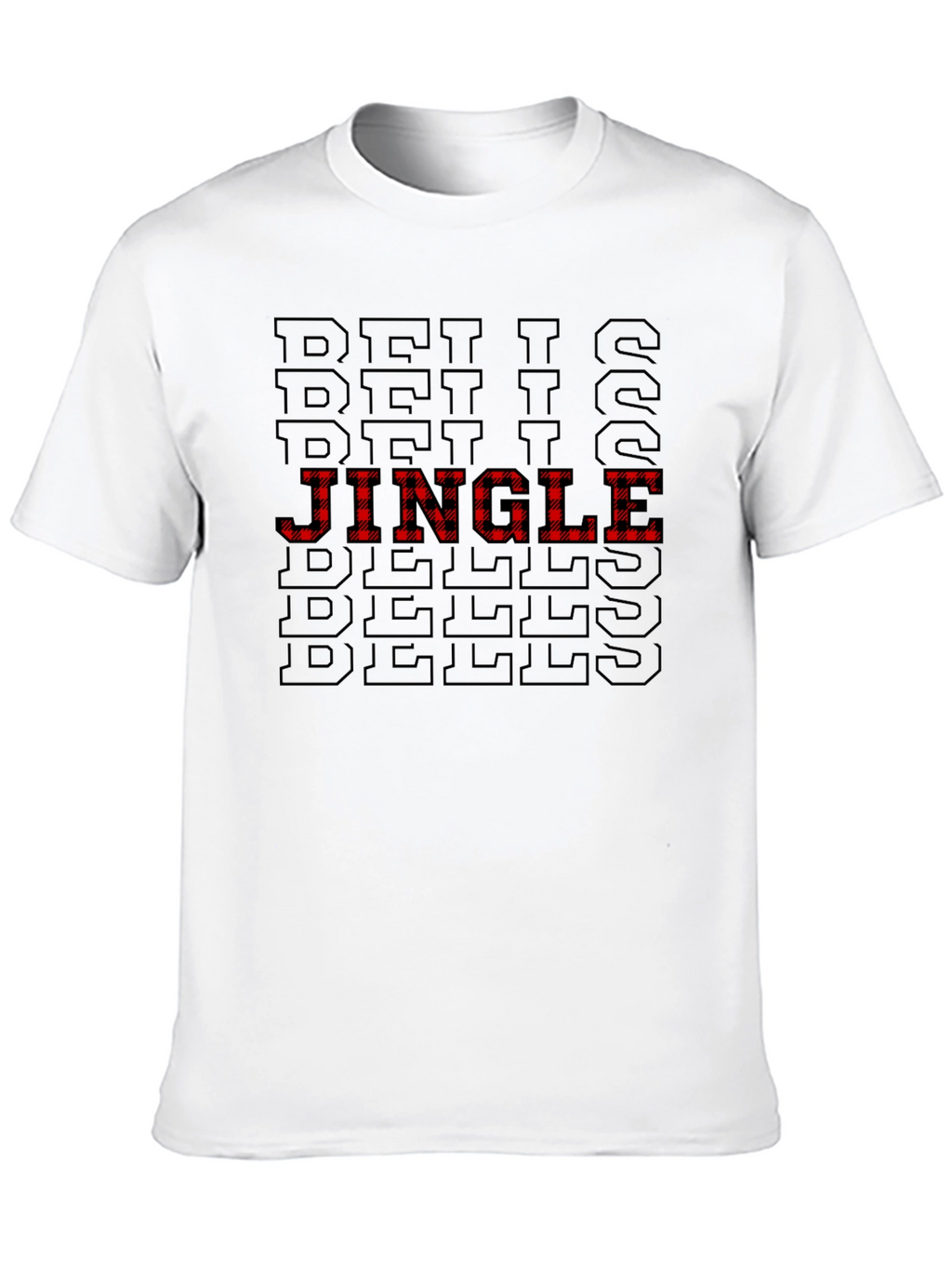 Jingle Bells Patterned Holiday T-Shirt