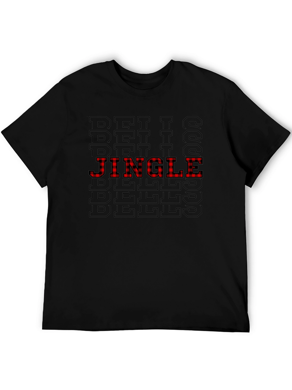 Jingle Bells Patterned Holiday T-Shirt