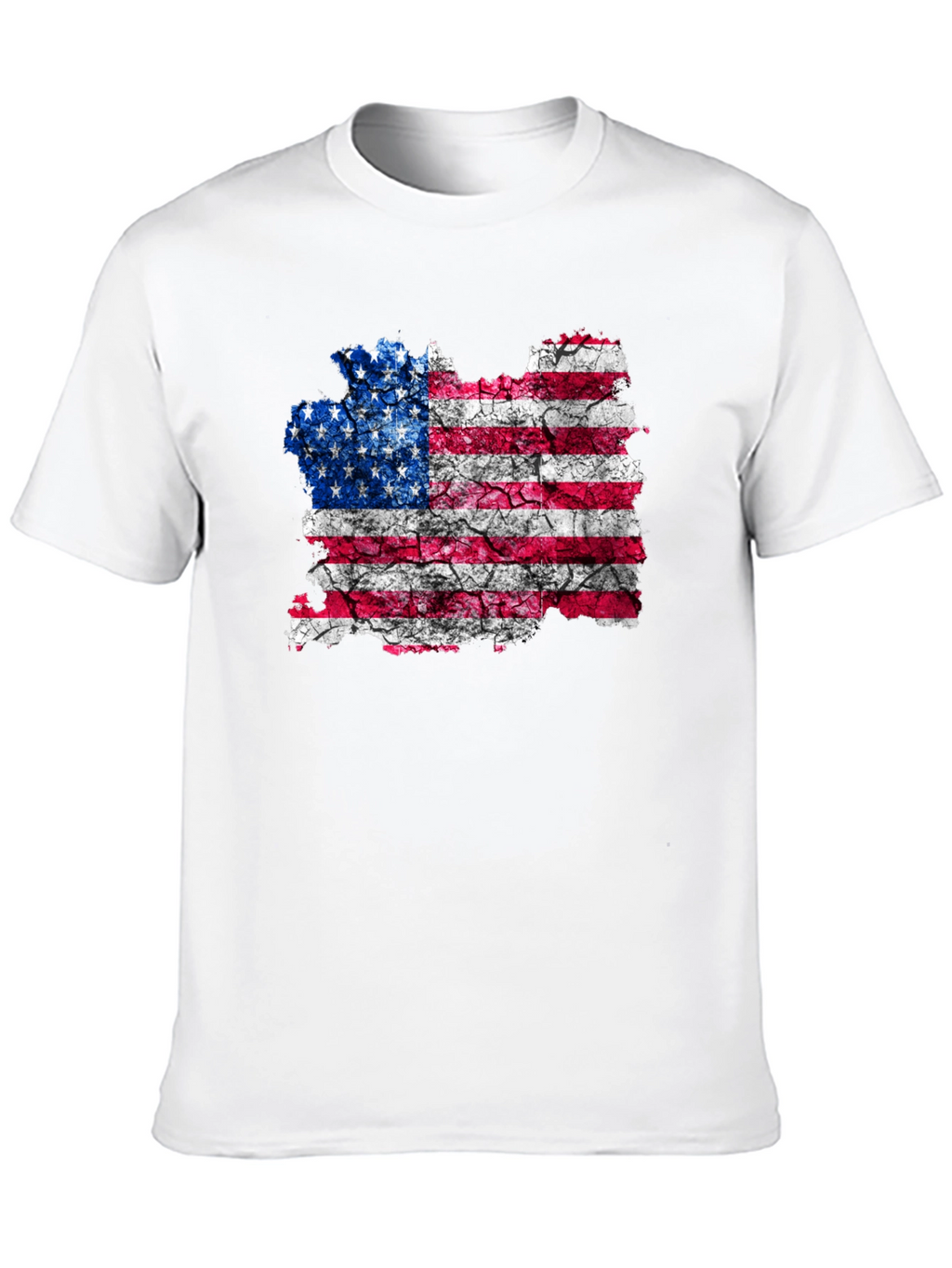 USA Flag Distressed Graphic T-Shirt