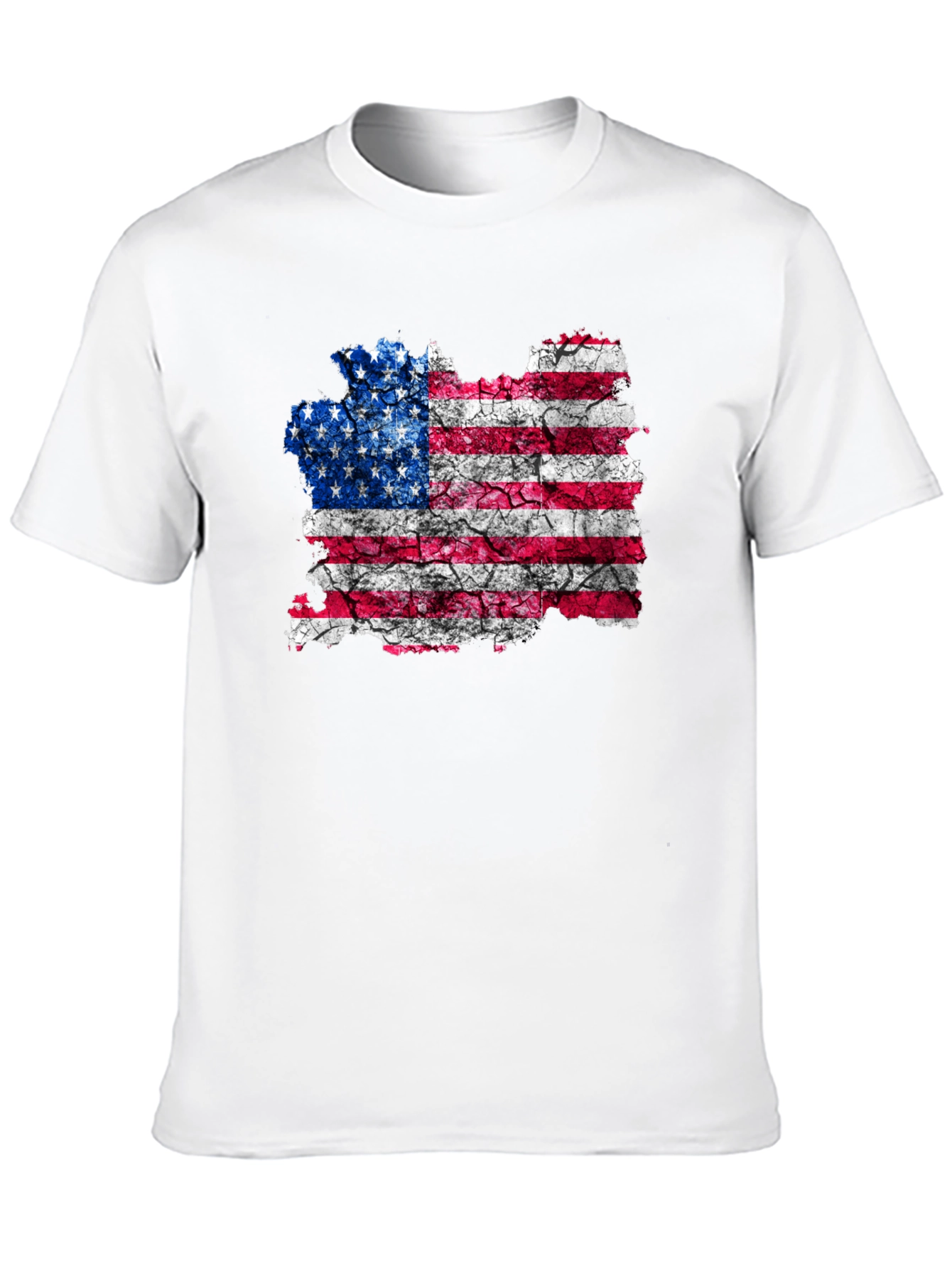 USA Flag Distressed Graphic T-Shirt