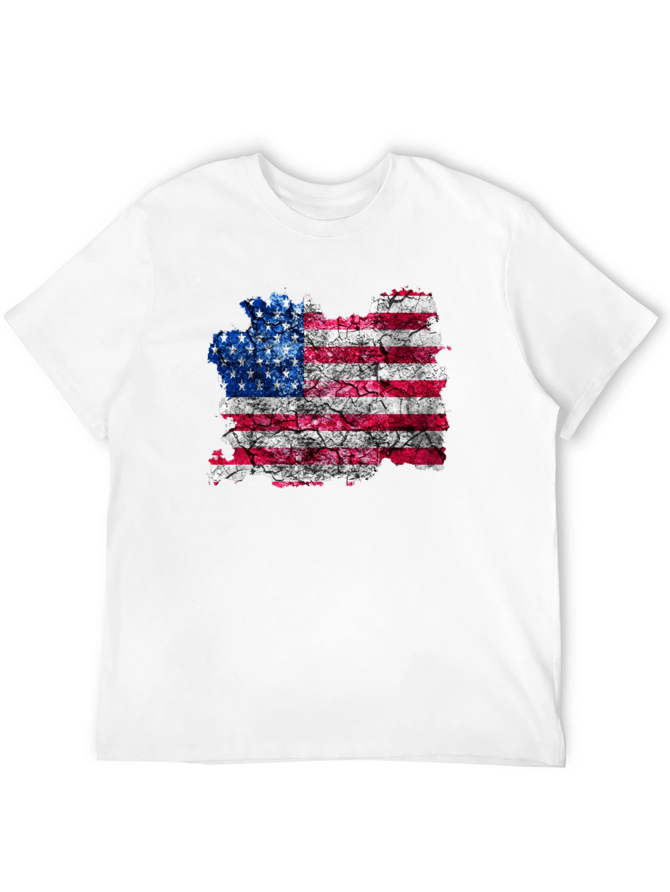 USA Flag Distressed Graphic T-Shirt