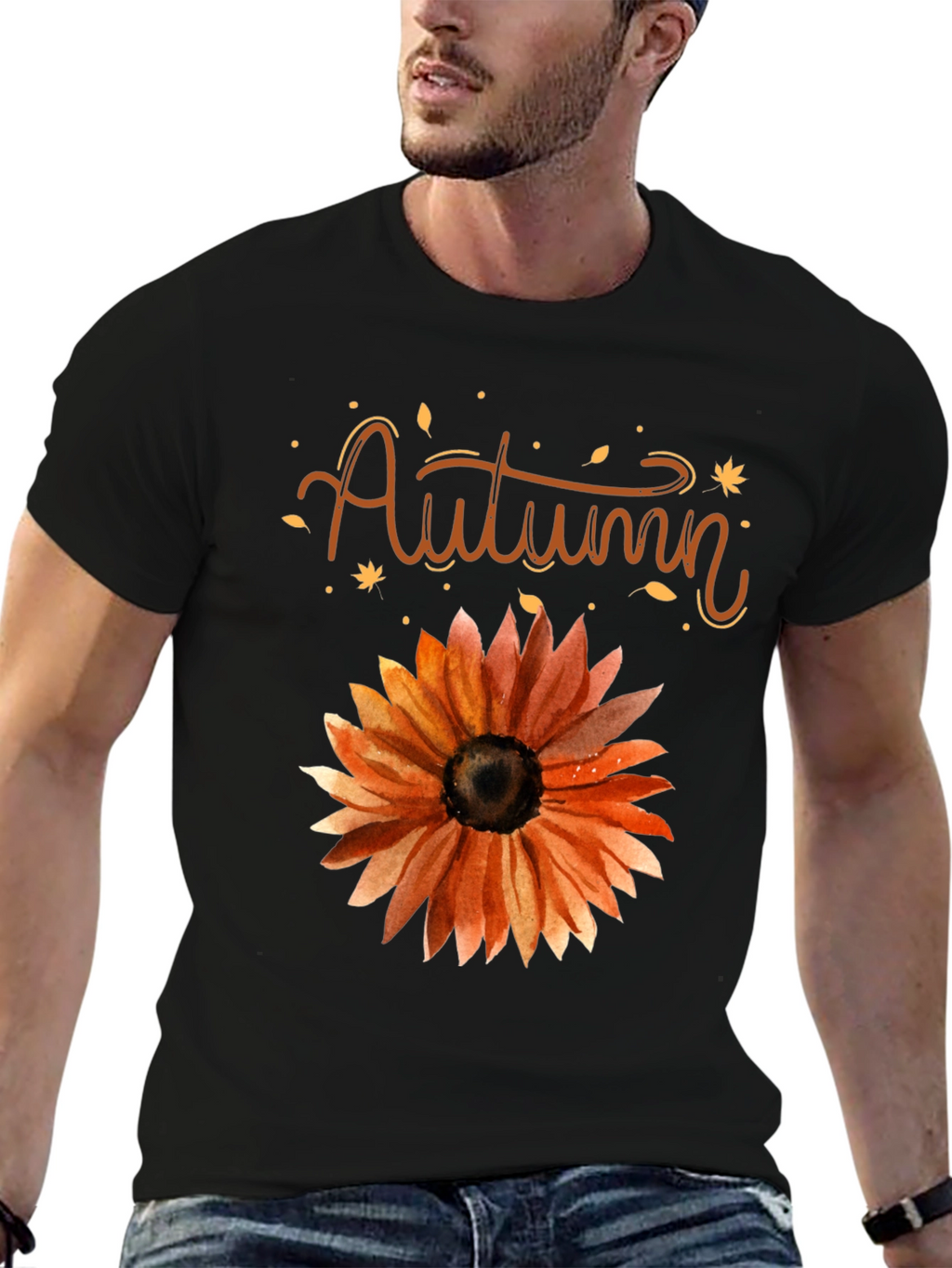 Autumn Sunflower Graphic Tee - Fall Fashion