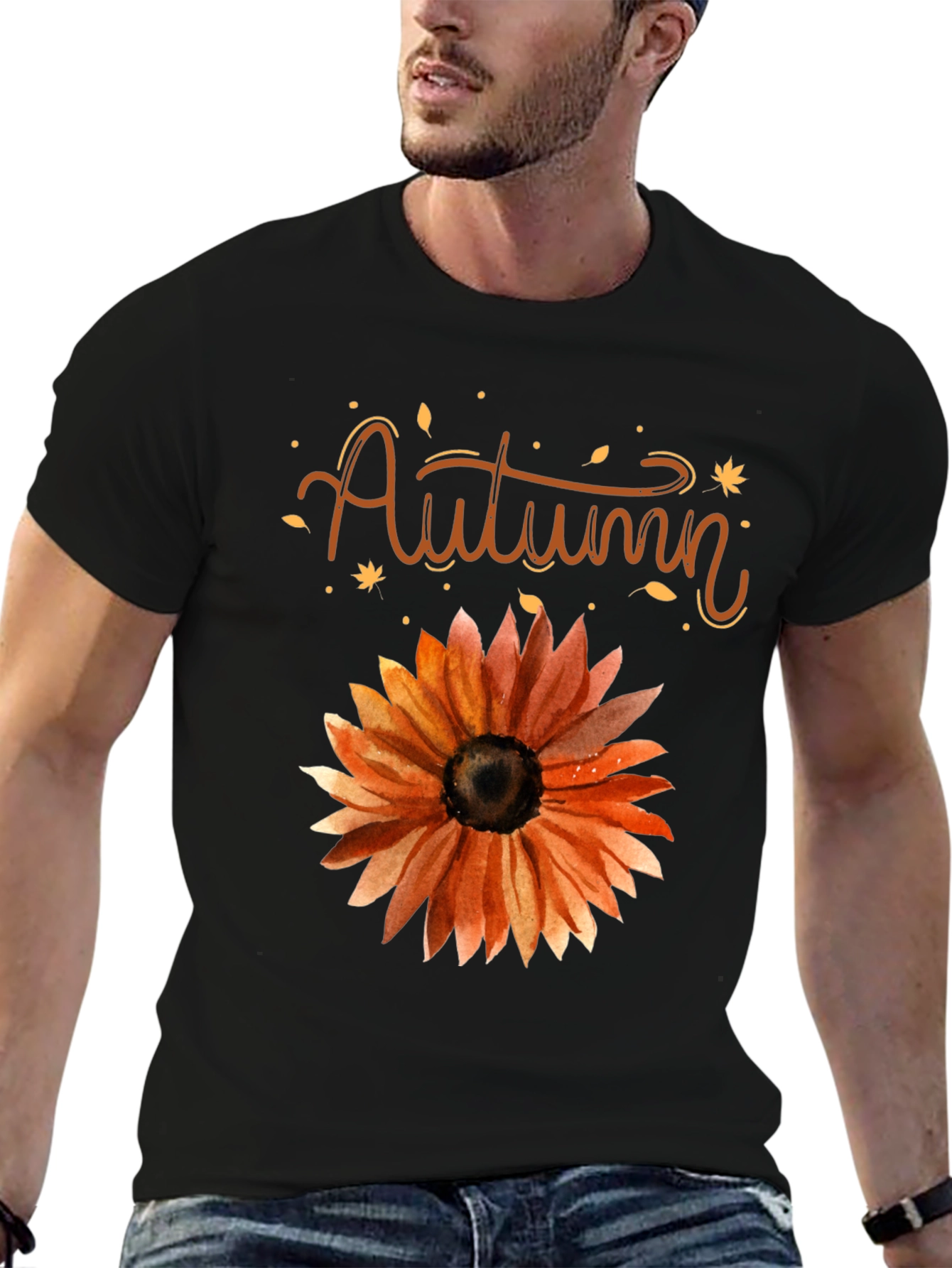 Autumn Sunflower Graphic Tee - Fall Fashion