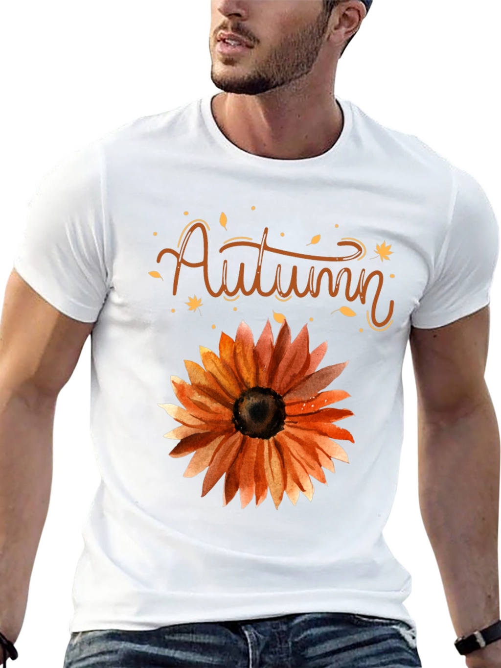 Autumn Sunflower Graphic Tee - Fall Fashion