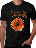 Autumn Sunflower Graphic Tee - Fall Fashion