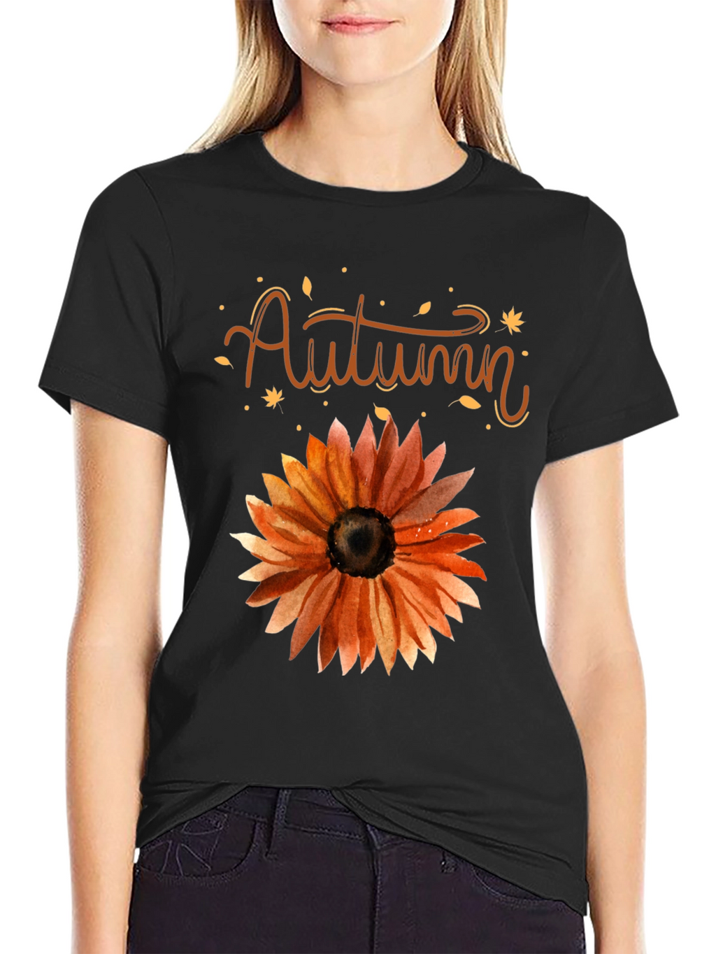 Autumn Sunflower Graphic Tee - Fall Fashion