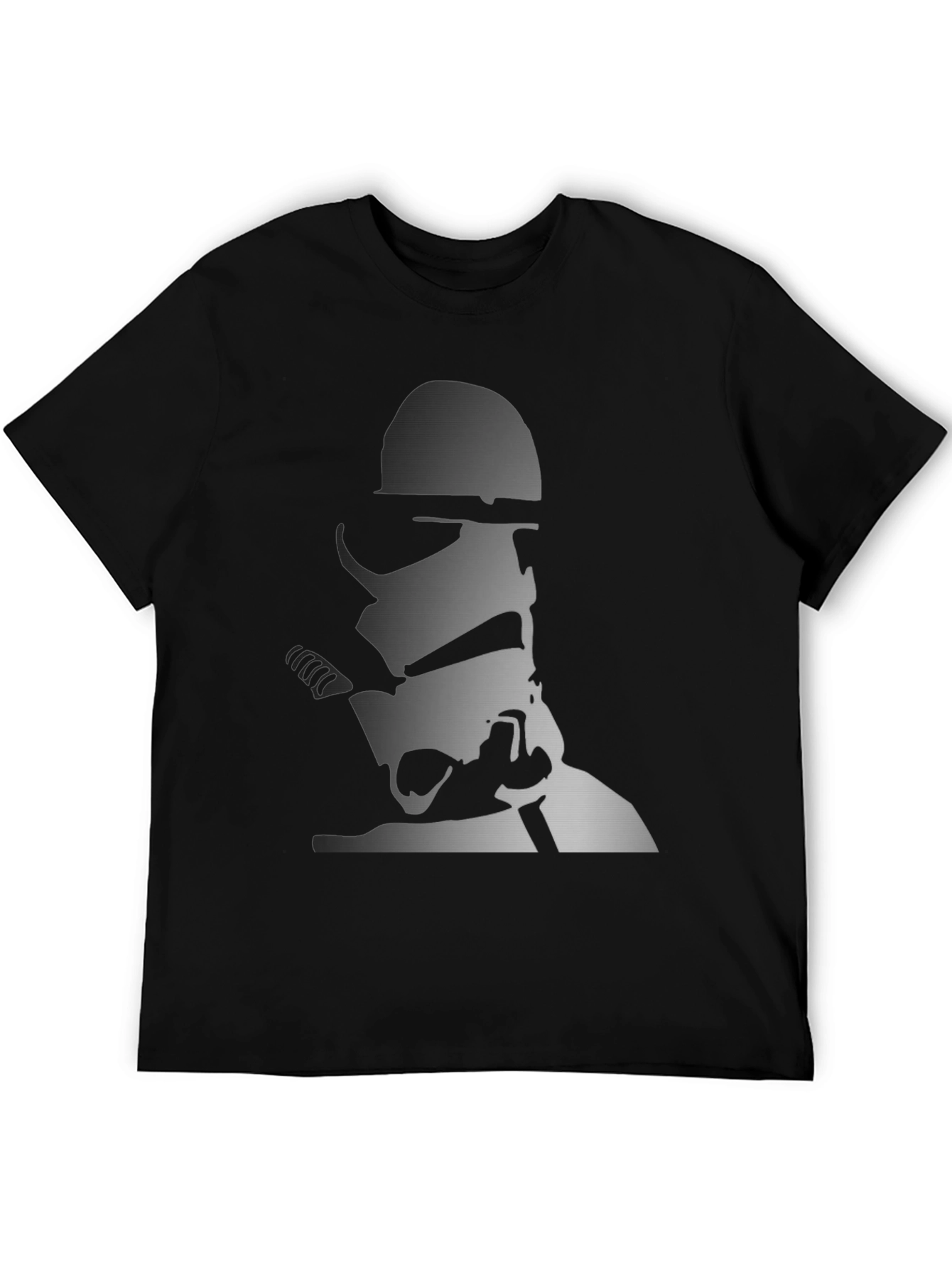 Stormtrooper Graphic Print Tee - Black Cotton
