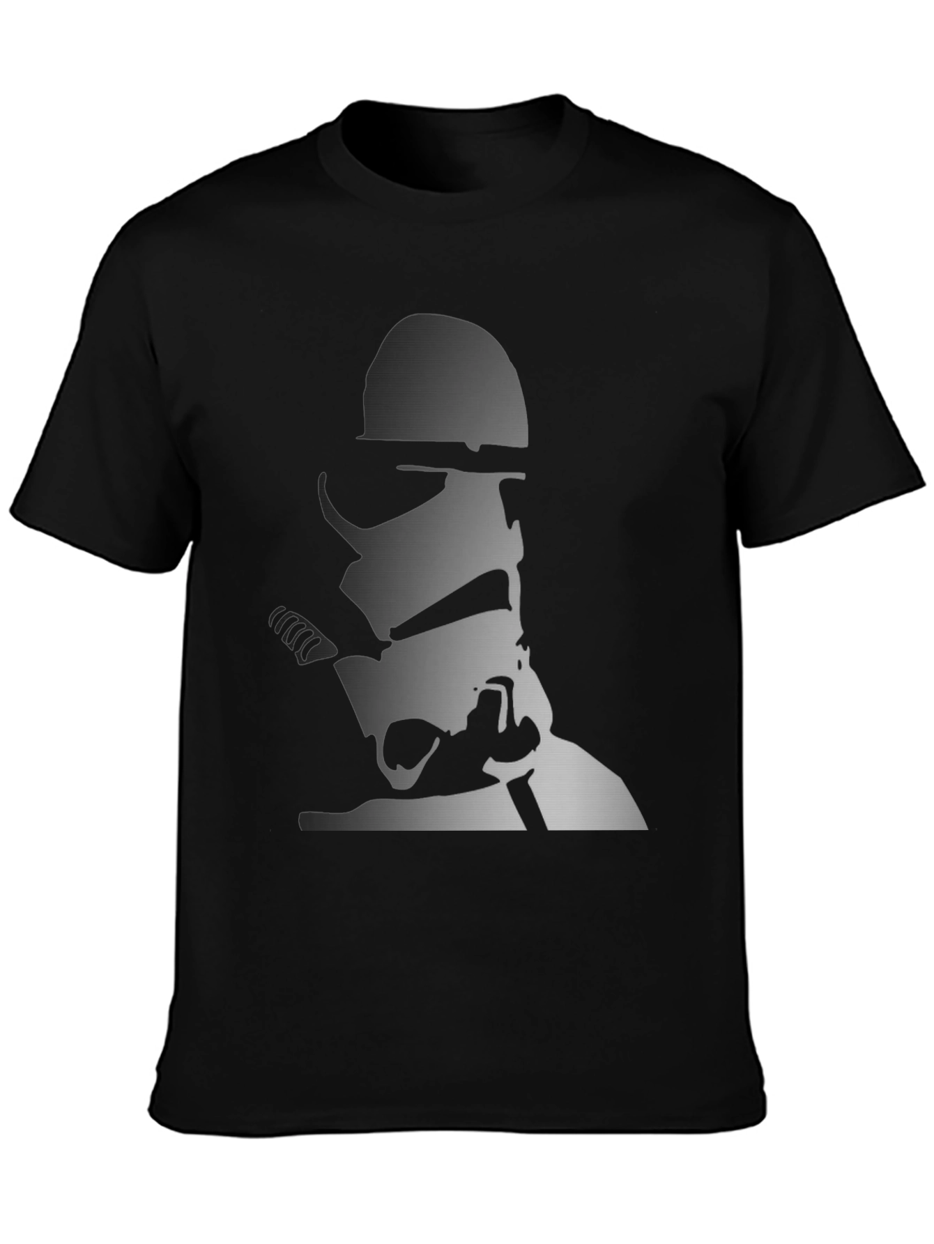 Stormtrooper Graphic Print Tee - Black Cotton