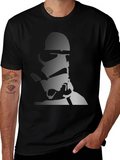 Stormtrooper Graphic Print Tee - Black Cotton