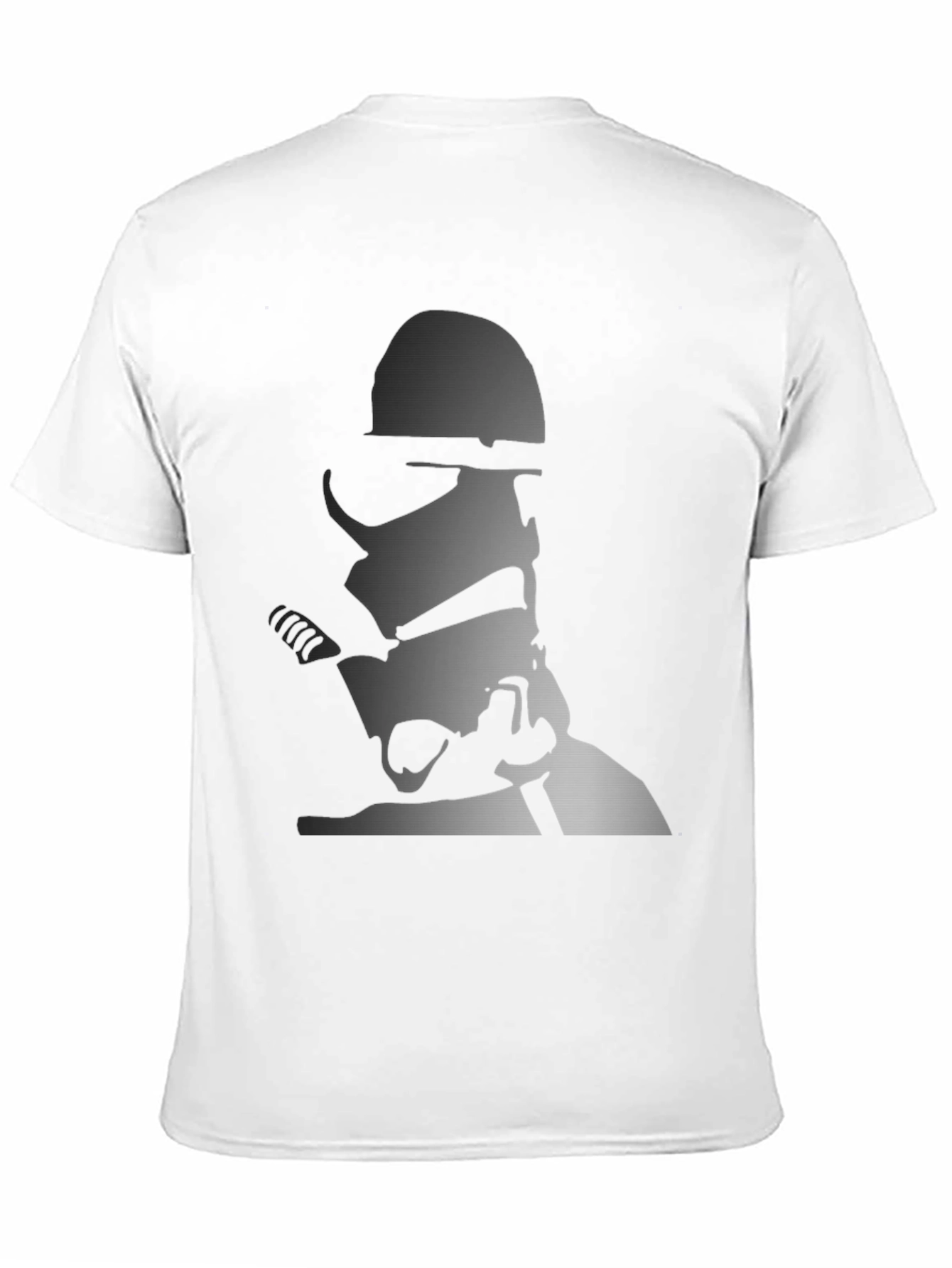 Stormtrooper Graphic Print Tee - Black Cotton