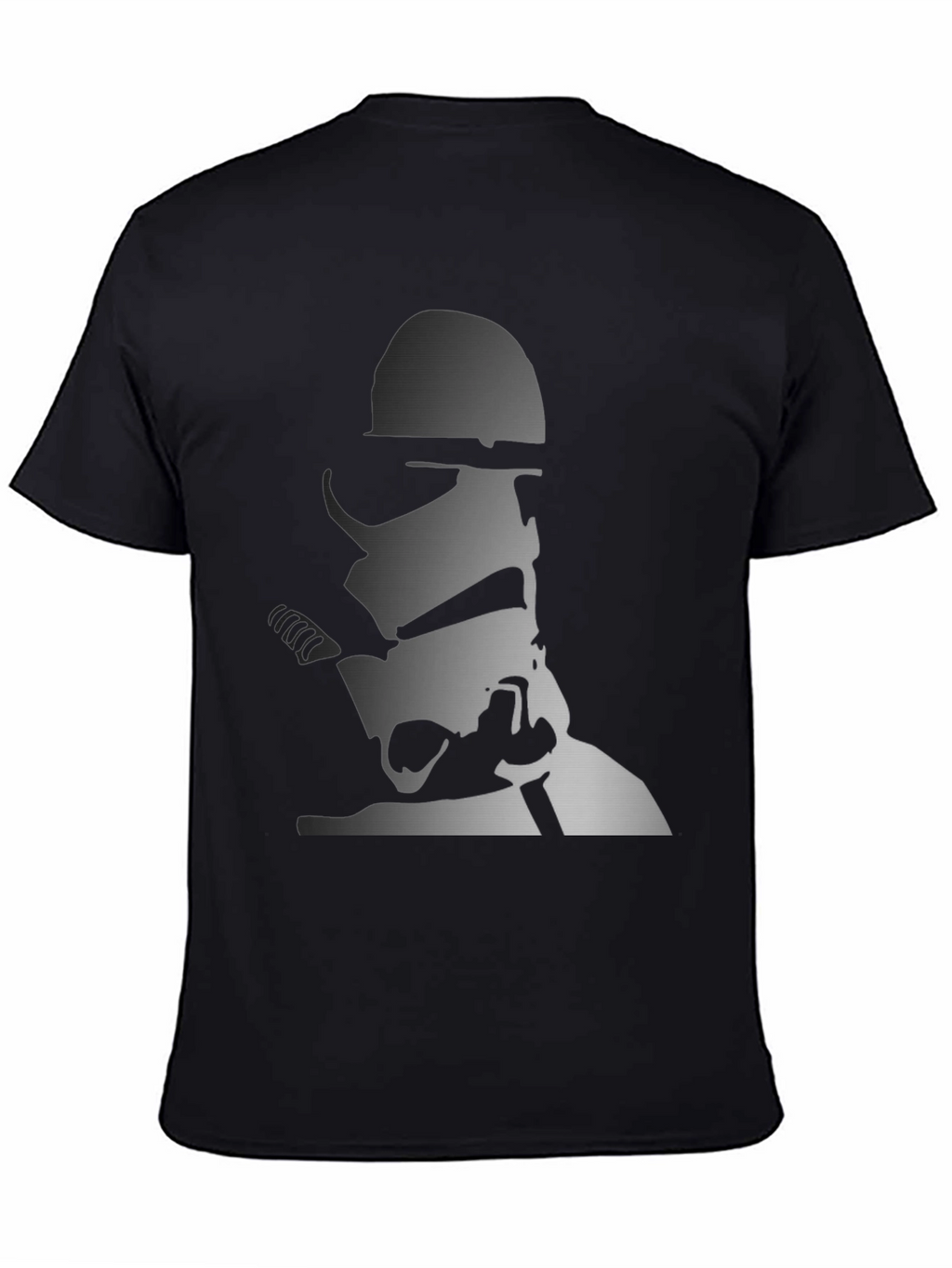 Stormtrooper Graphic Print Tee - Black Cotton