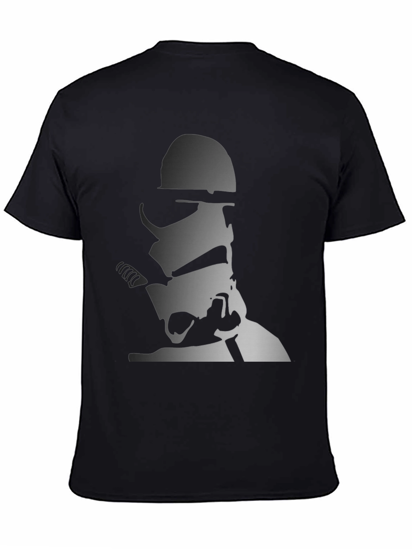 Stormtrooper Graphic Print Tee - Black Cotton