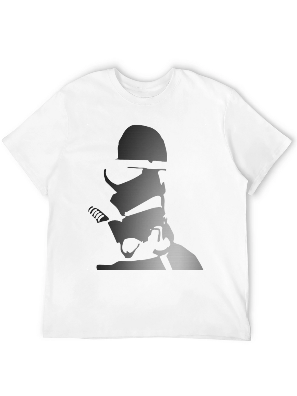 Stormtrooper Graphic Print Tee - Black Cotton