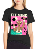 Fit Mind Black T-Shirt - Workout Graphic Tee