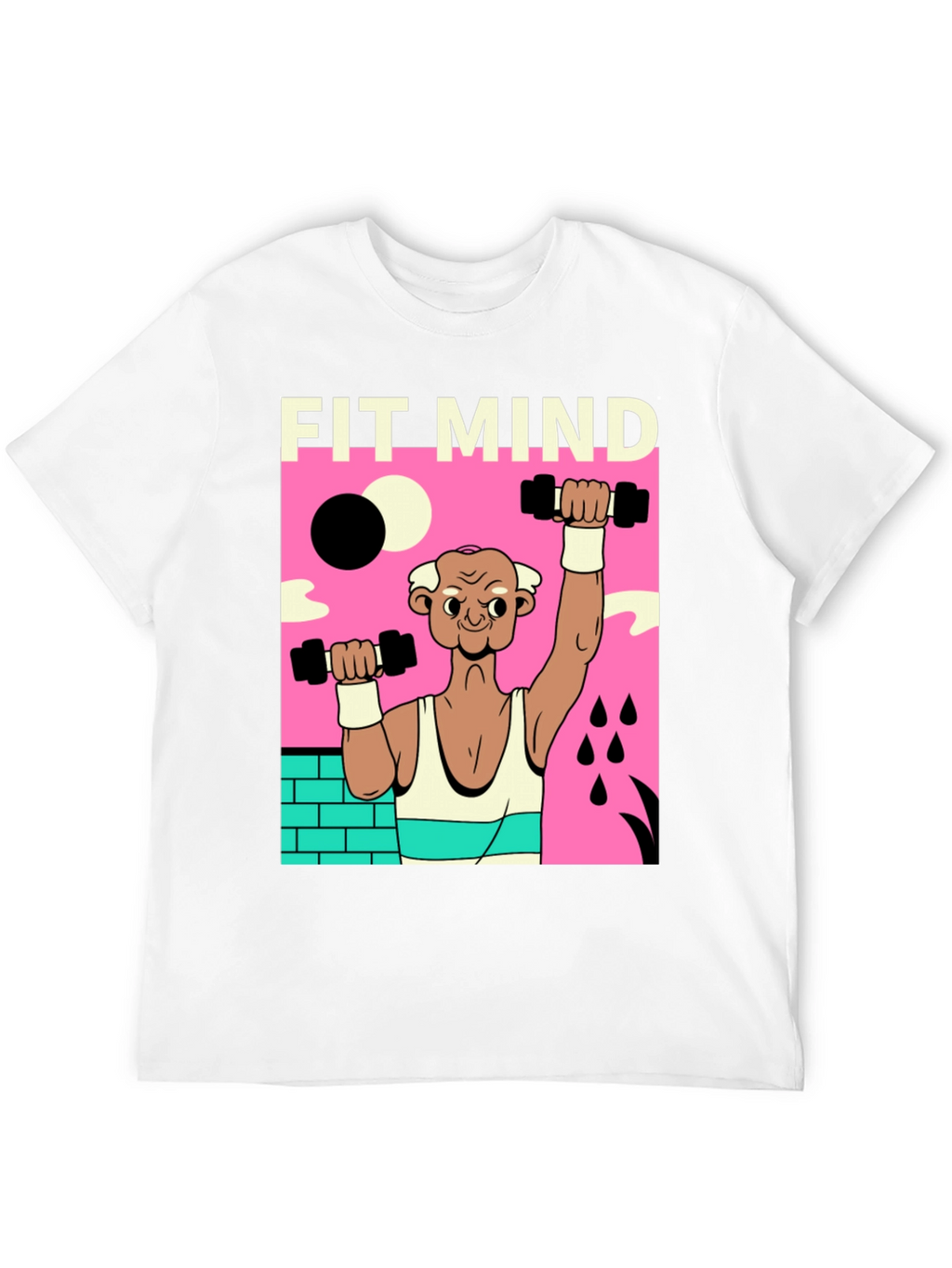 Fit Mind Black T-Shirt - Workout Graphic Tee