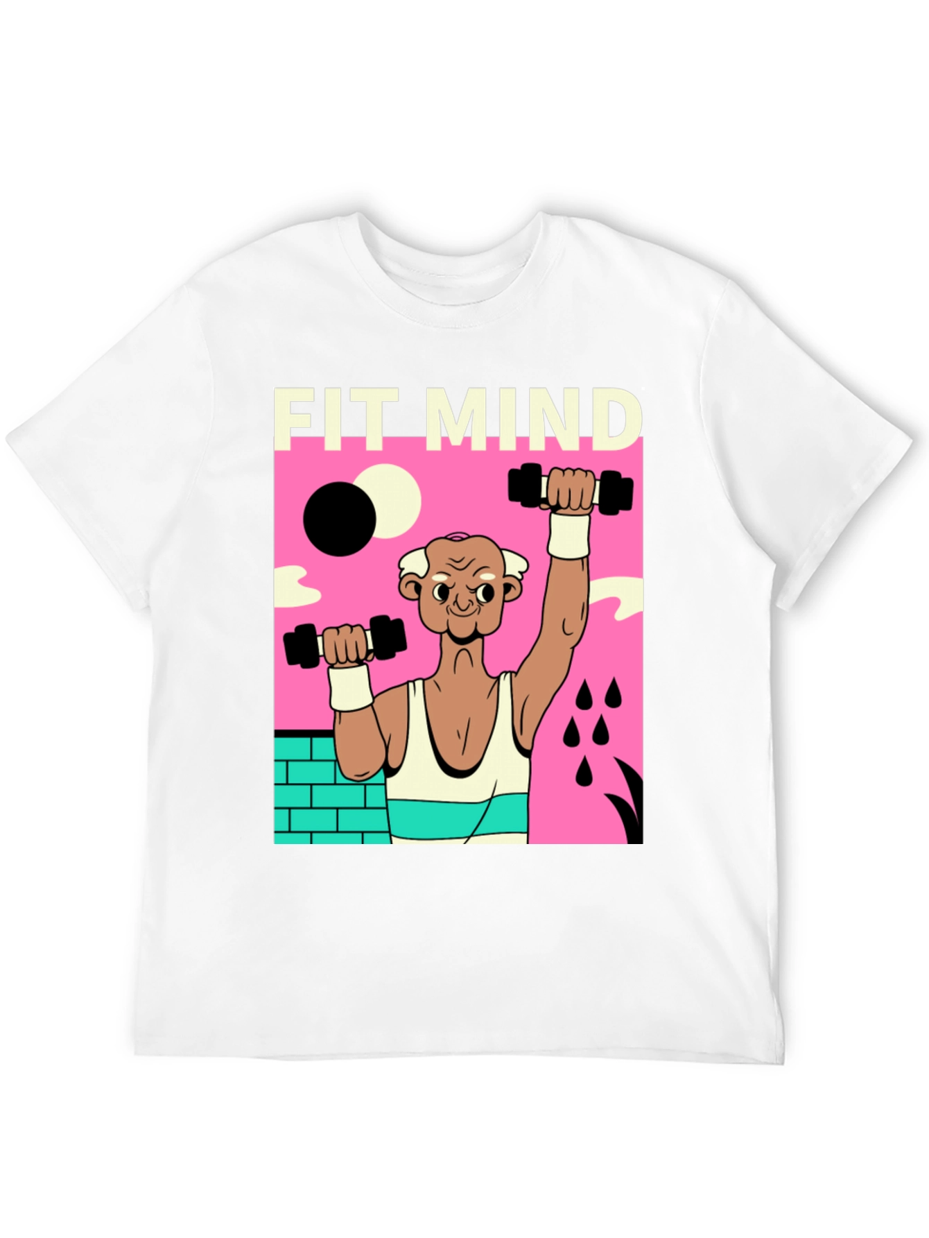 Fit Mind Black T-Shirt - Workout Graphic Tee