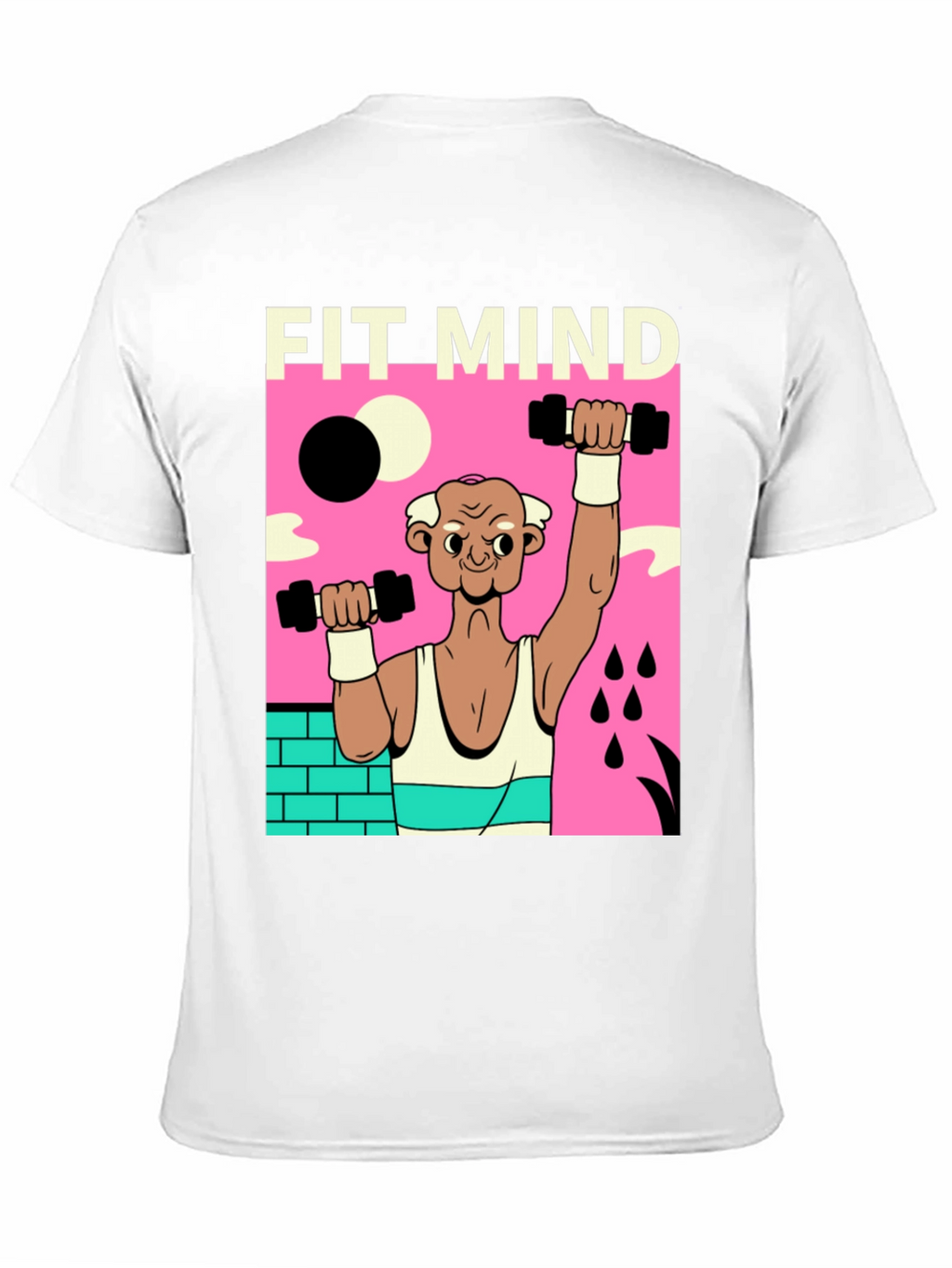 Fit Mind Black T-Shirt - Workout Graphic Tee