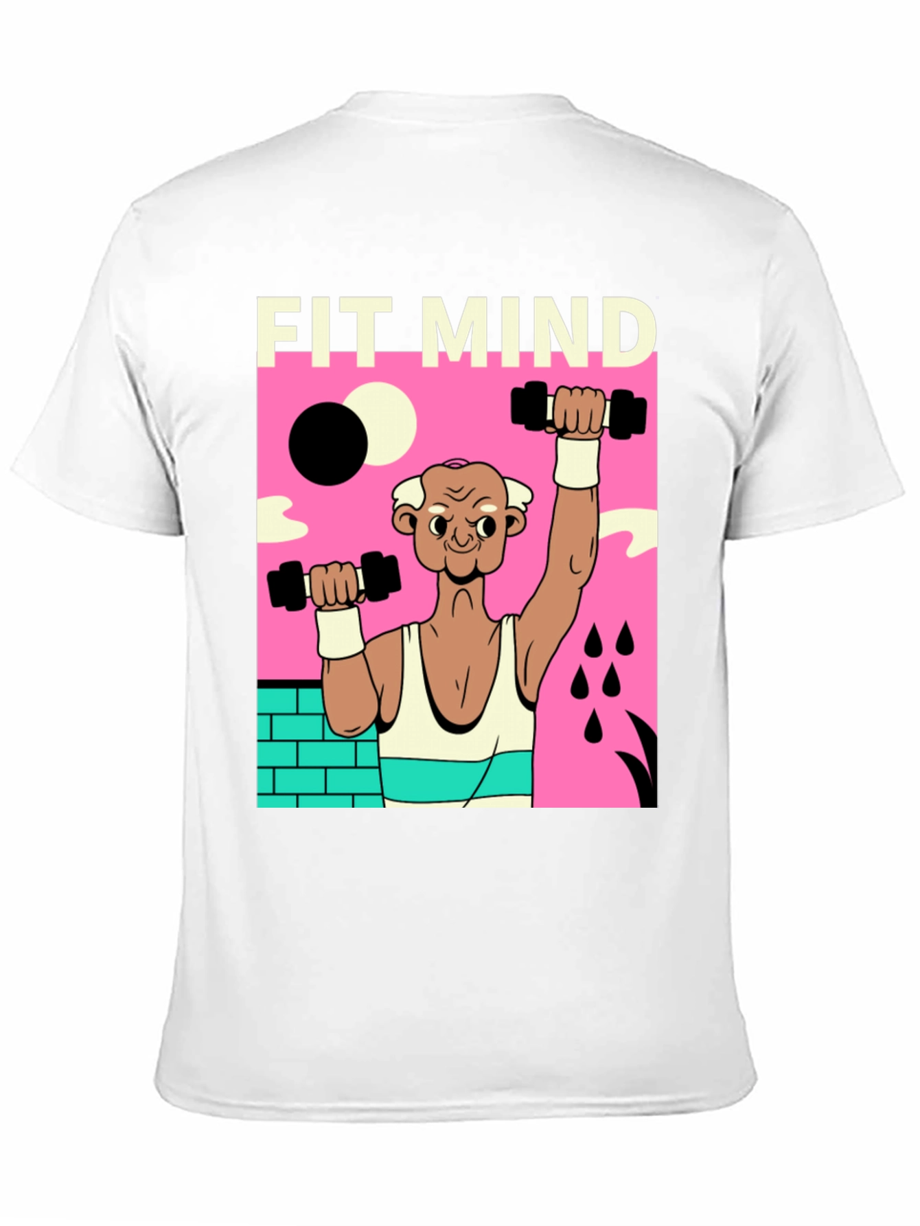 Fit Mind Black T-Shirt - Workout Graphic Tee