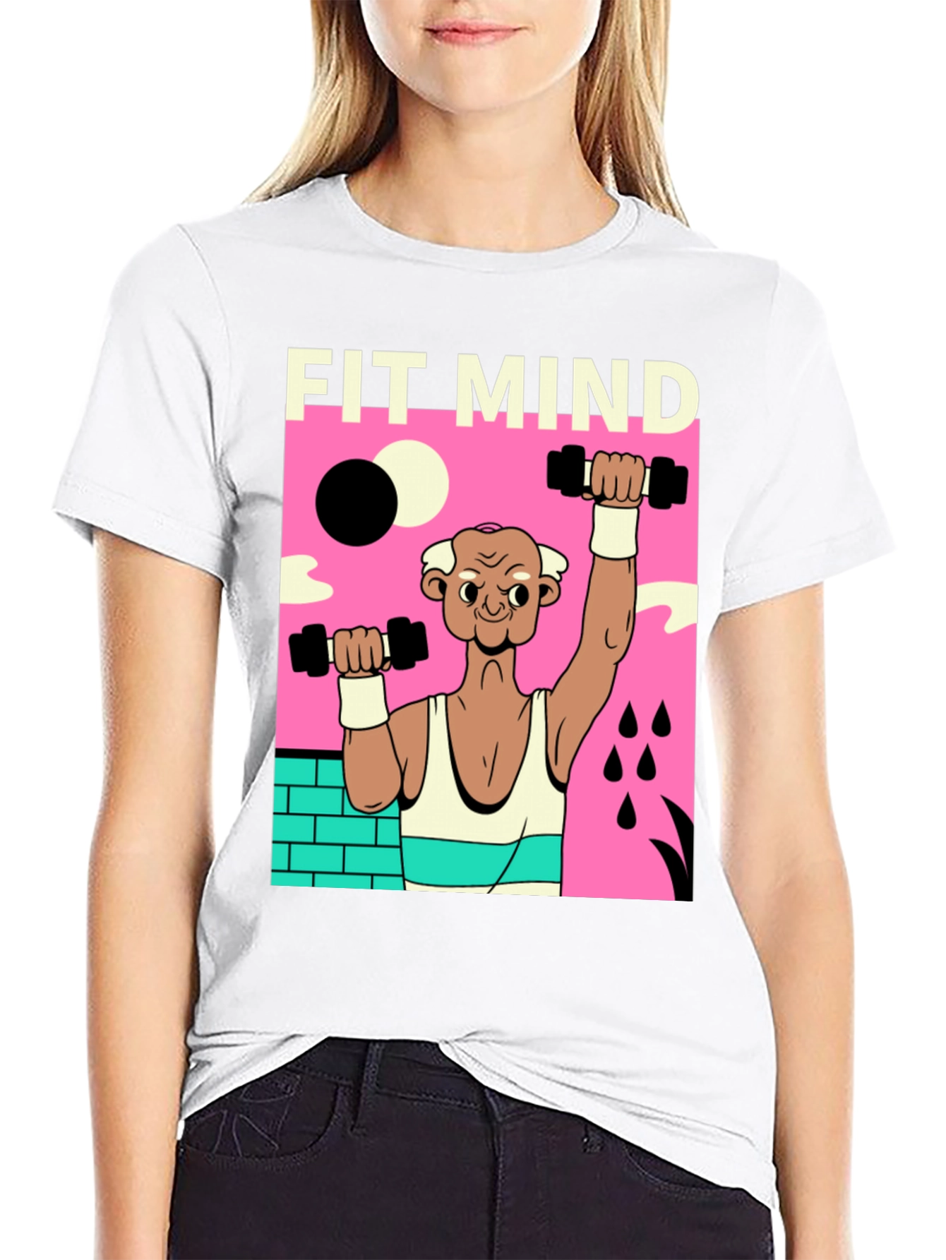 Fit Mind Black T-Shirt - Workout Graphic Tee