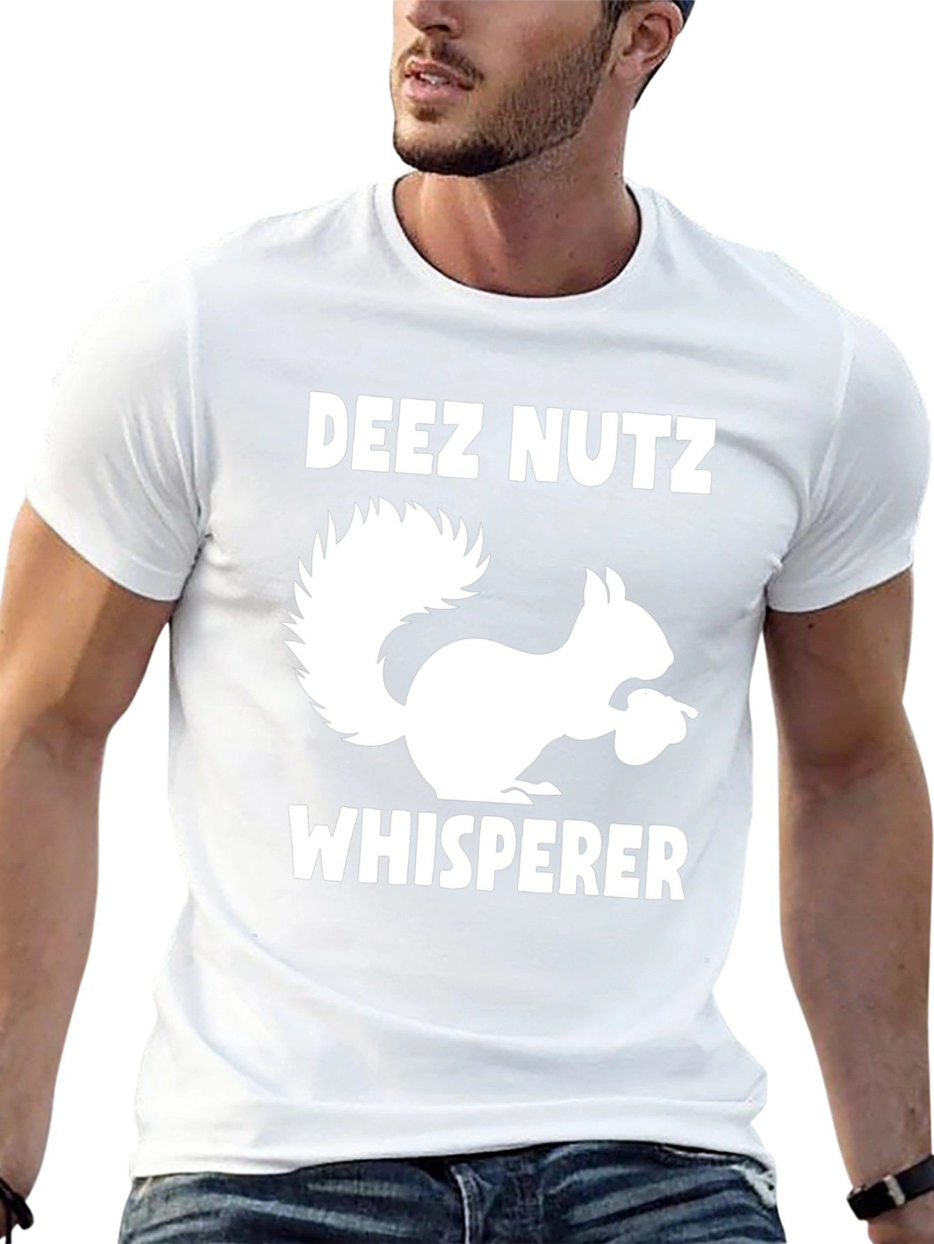 Deez Nutz Whisperer Funny Squirrel Graphic Tee